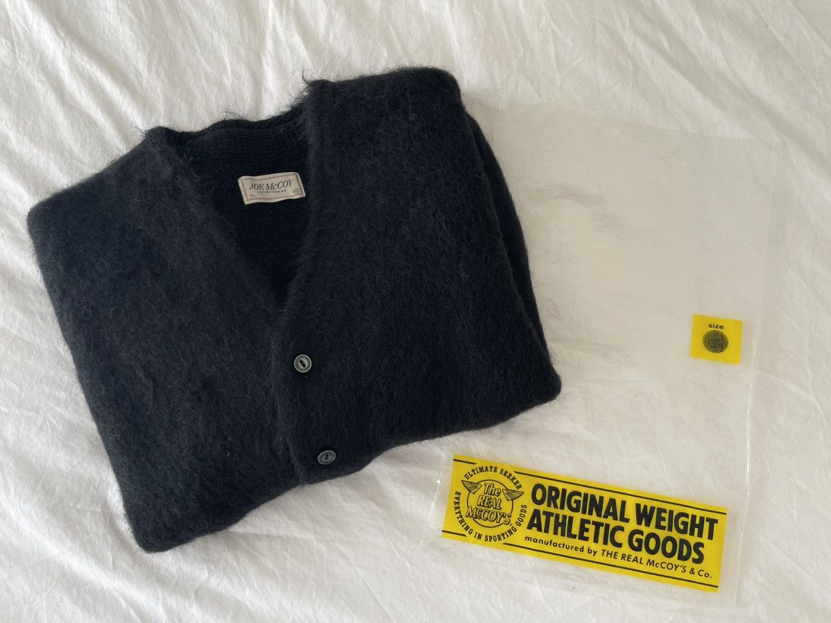The Real McCoy's Joe McCoy Mohair Cardigan MC19103 - Black Sz. 42 $660 Size US L / EU 52-54 / 3 - 4 Thumbnail