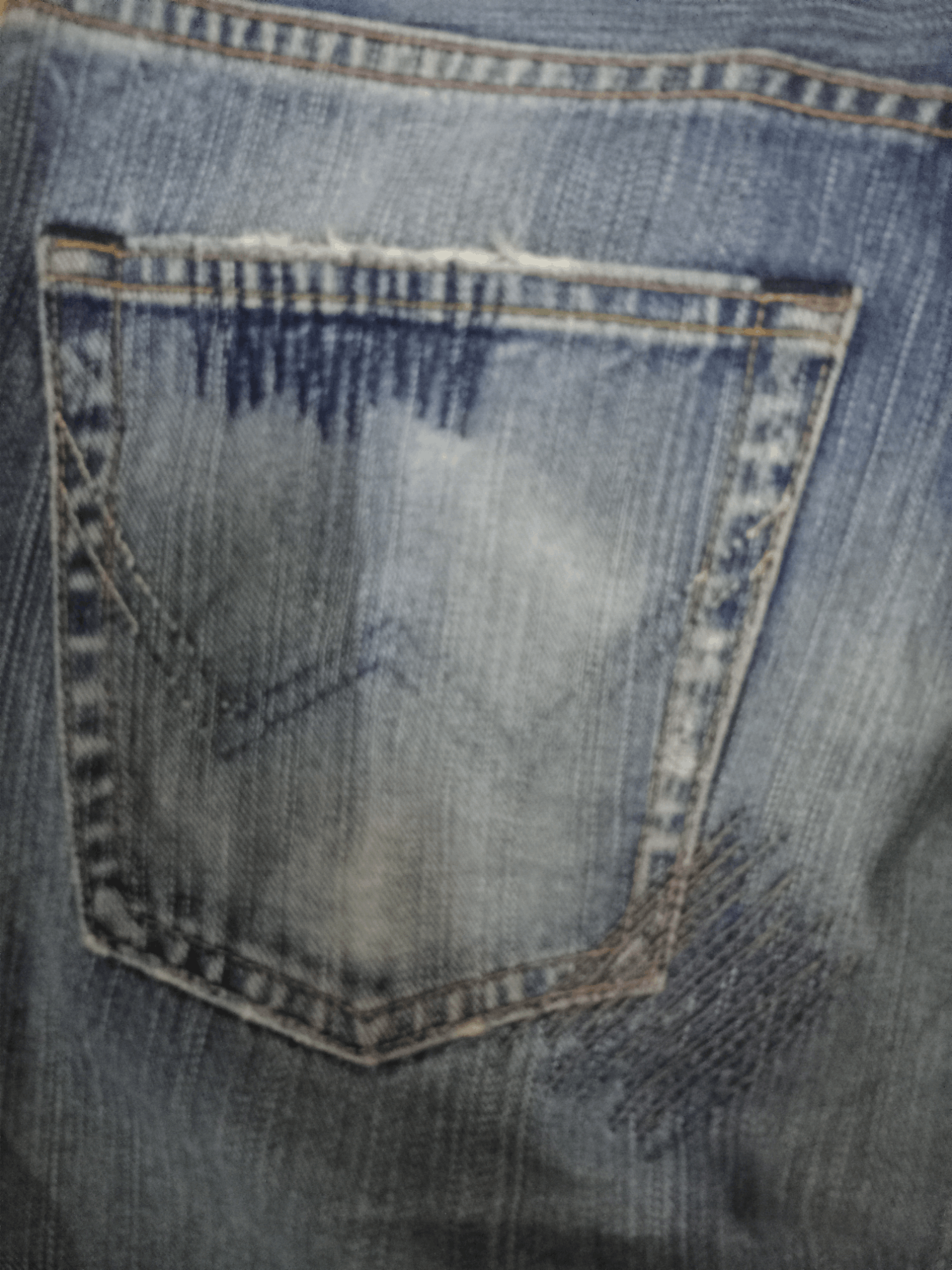 Edwin × Japanese Brand Exclusive Vintage Edwin XV Blue Wash Distressed Flare Jeans Size US 30 / EU 46 - 8 Thumbnail