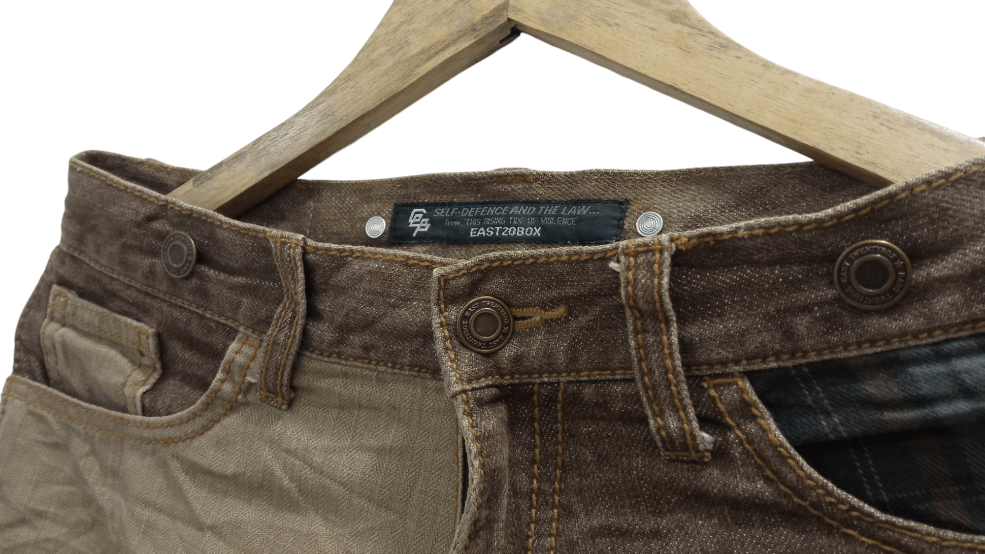 Japanese Brand × Vintage 🔥🔥TETB The East Twenty Box Two Tones Colour Pants Size US 31 - 13 Thumbnail