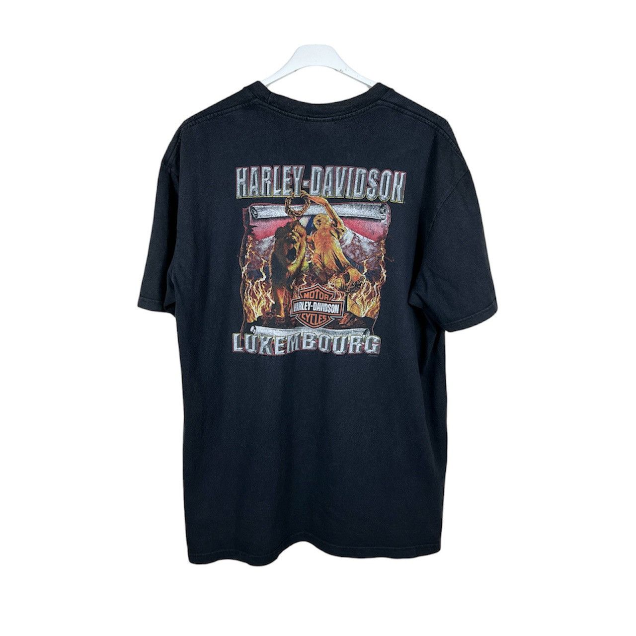 Harley Davidson Vintage Harley-Davidson y2k 2007 skull flames fire tee print Size US XL / EU 56 / 4 - 2 Thumbnail
