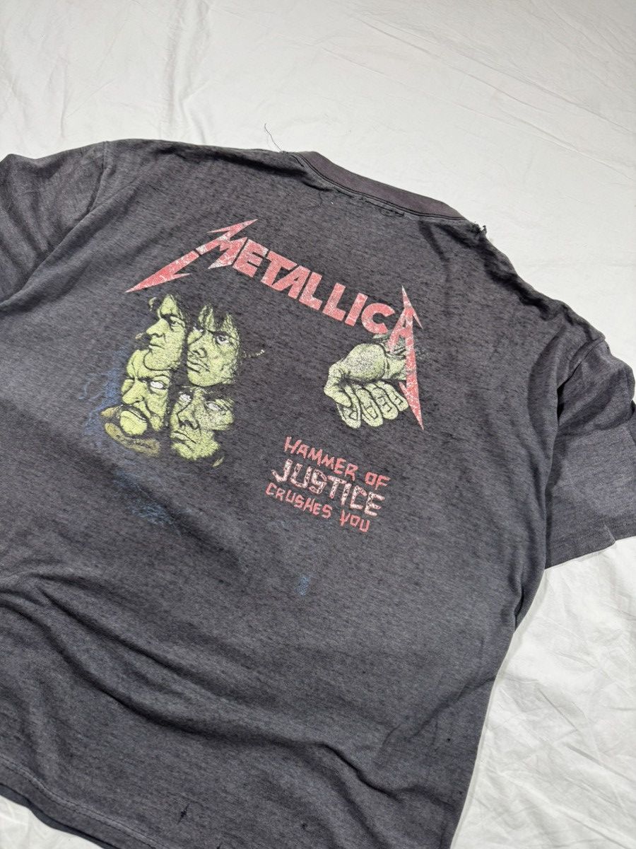 Band Tees Vintage 80s Metallica Pushead Thrashed ERD Style Band Tee Size US XL / EU 56 / 4 - 9 Thumbnail