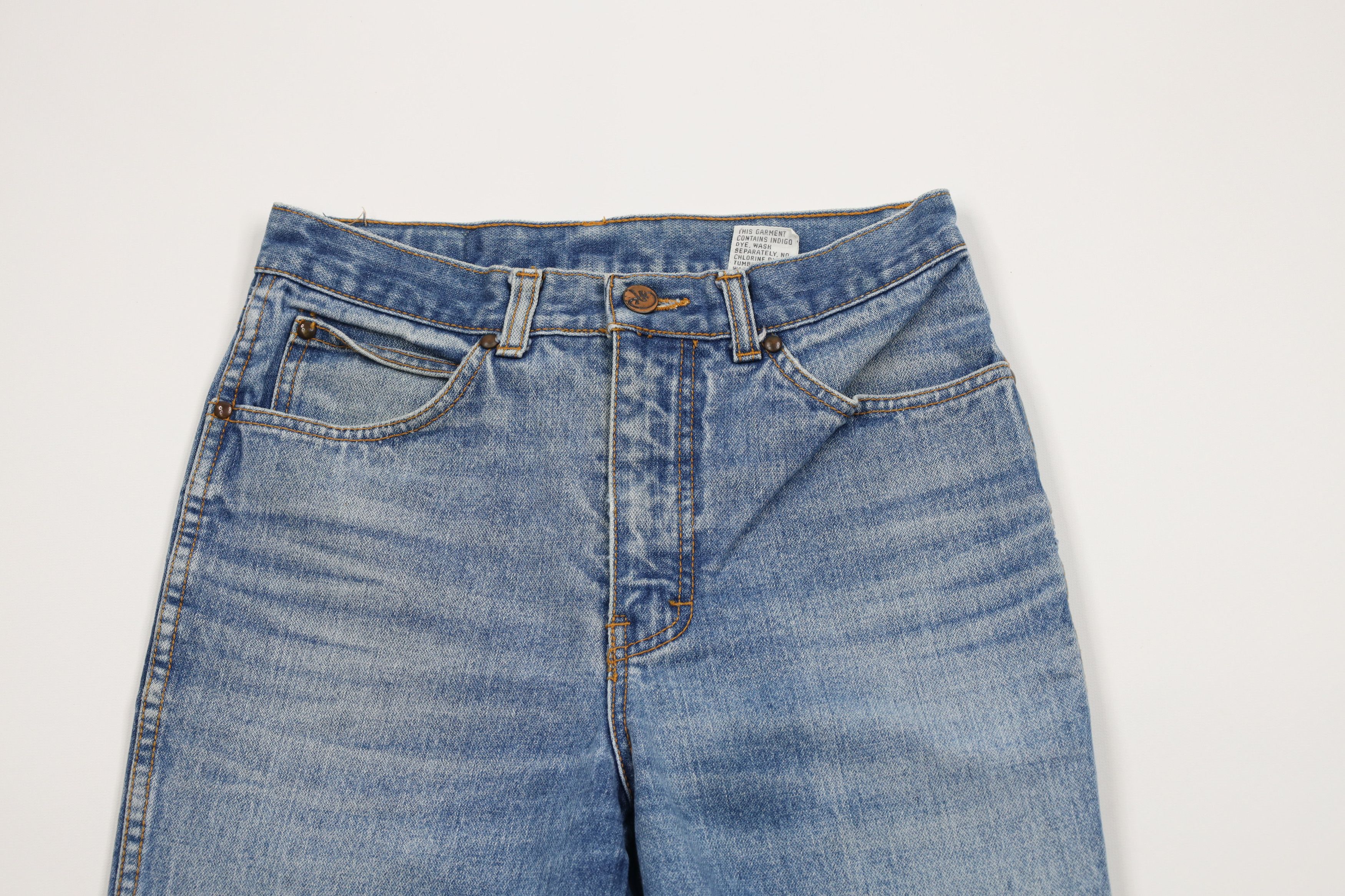 Vintage Vintage 90s Streetwear Faded Flared Denim Jeans Blue Cotton Size 28" / US 6 / IT 42 - 2 Thumbnail
