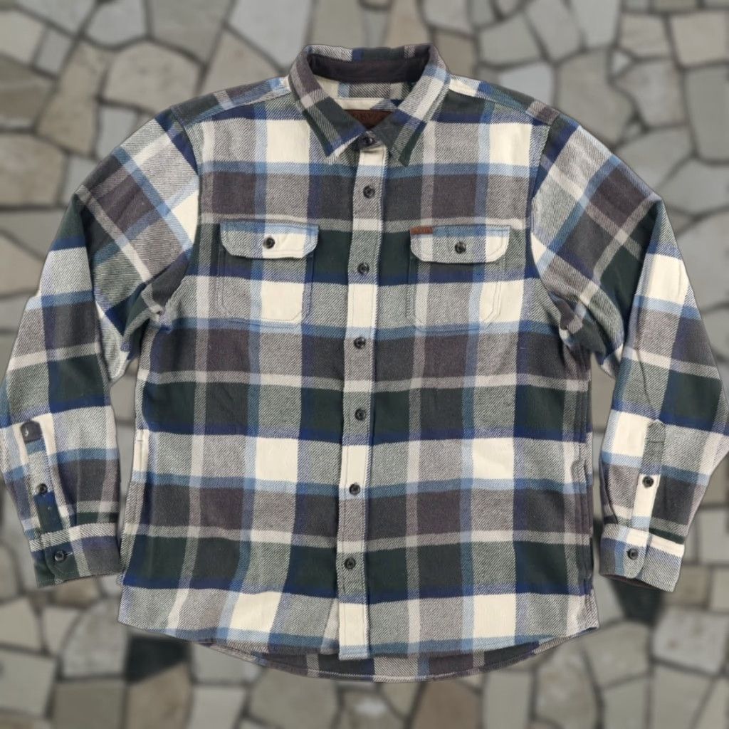 Orvis Orvis Shirt Plaid Button Up Heavy Flannel Jac Cotton Blend Green Men's XL Size US XL / EU 56 / 4 - 1 Thumbnail
