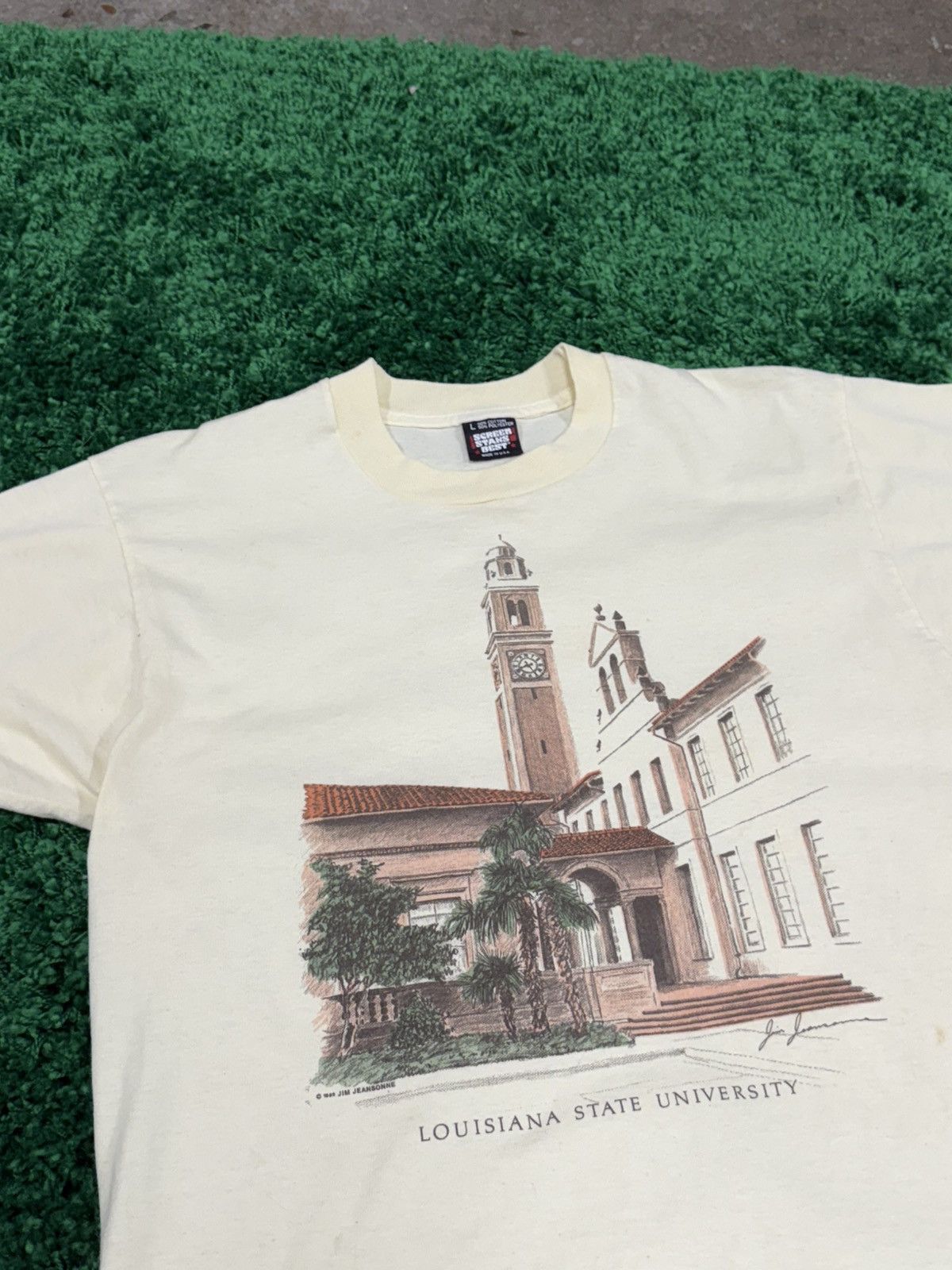 Vintage Vintage Screen Stars LSU Art Tee White Large Louisiana Size US L / EU 52-54 / 3 - 1 Thumbnail