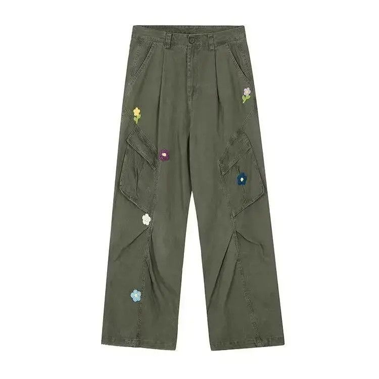 Japanese Brand Retro loose wide leg embroidered jeans Size US 32 / EU 48 - 4 Thumbnail