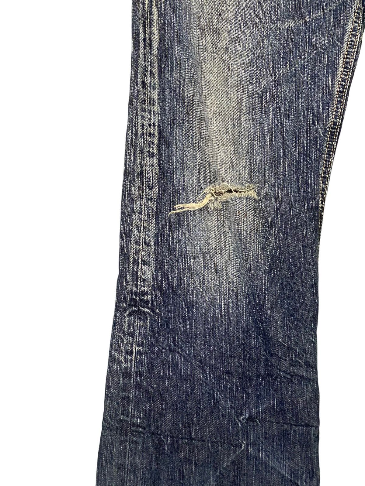 Edwin Stone Wash Jeans Edwin Japan Faded Distress Slim 8🟦2 Size US 31 - 5 Thumbnail