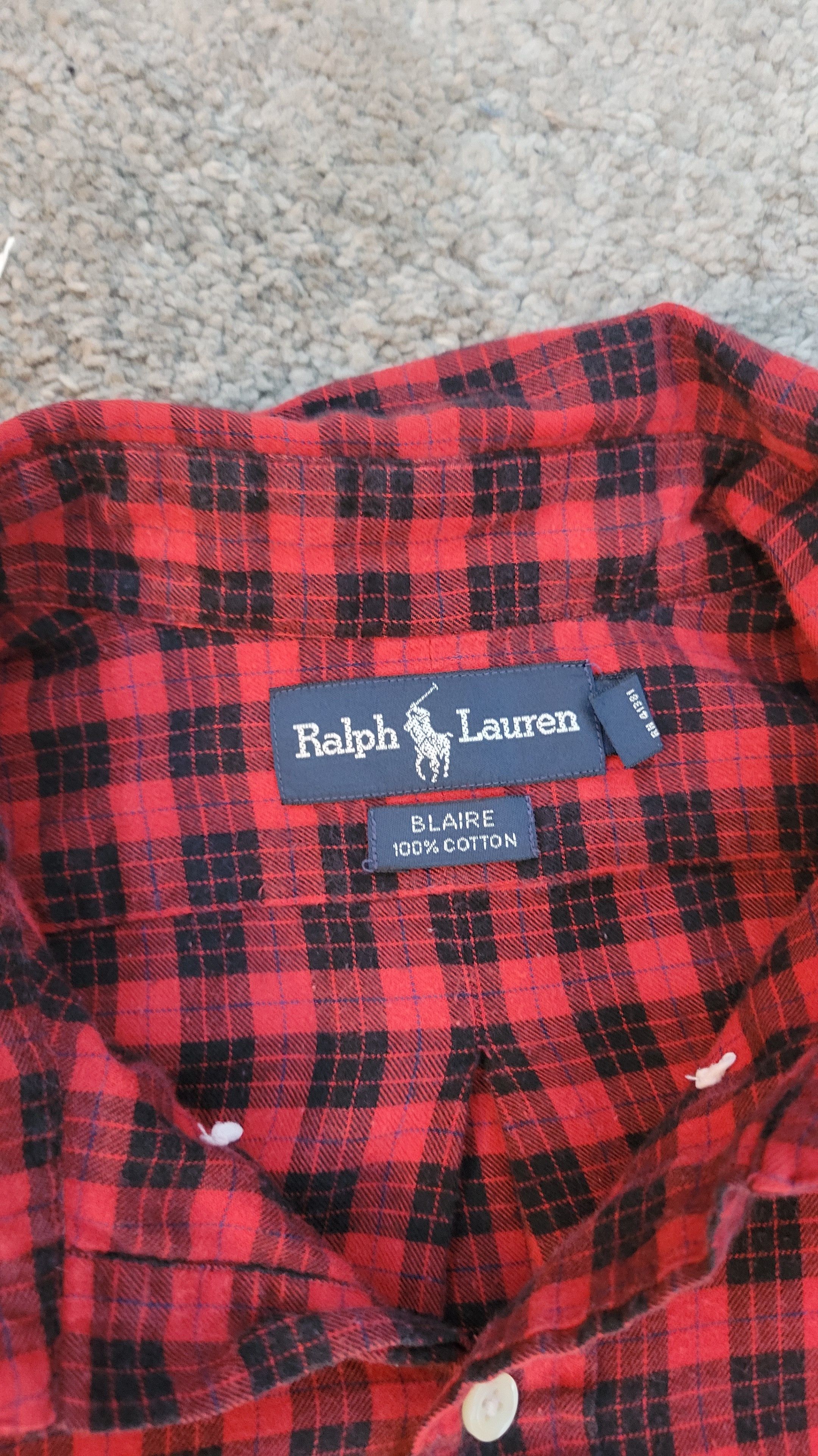 Ralph Lauren Ralph Lauren red and black flannel cut shirt Size US L / EU 52-54 / 3 - 2 Thumbnail