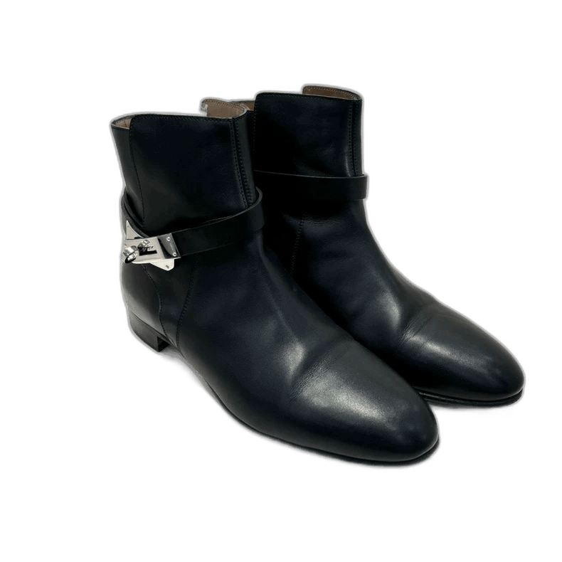 Hermes Hermes Classic Silver Buckle Kelly Ankle Boots-2506 Size US 8 / IT 38 - 1 Thumbnail