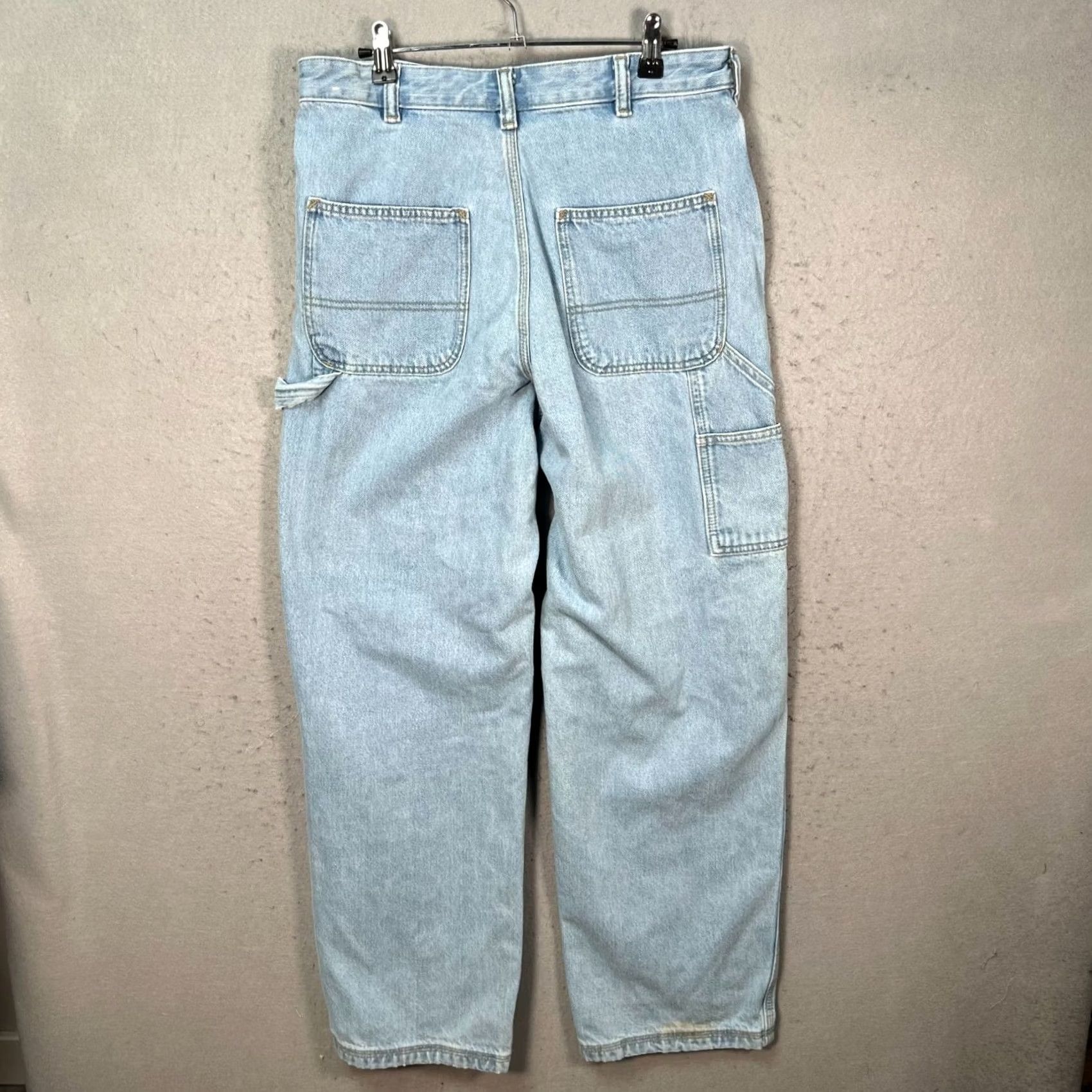 Zara Zara Mens Jeans 30 Blue Light Wash Denim Carpenter Pants 100% Cotton Size US 30 / EU 46 - 2 Thumbnail