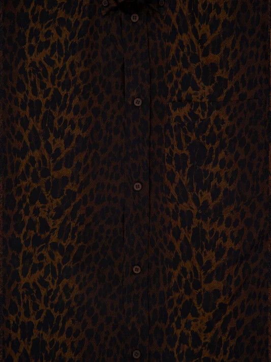 Balenciaga o1tr1nto0526 Cocoon Shirt in Leopard Size XL / US 12-14 / IT 48-50 - 3 Thumbnail