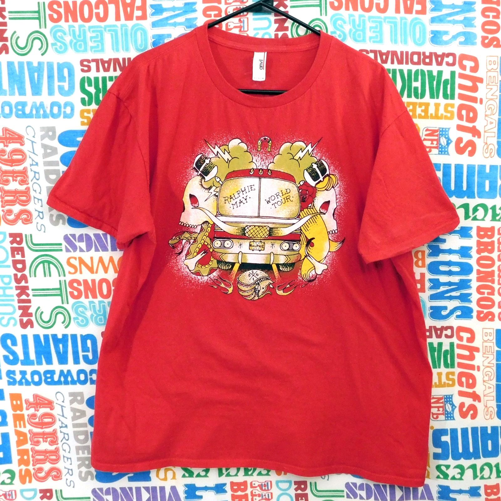 Anvil Ralphie May T Shirt Filthy Animals Tour Size XL 2014 Red Size US XL / EU 56 / 4 - 1 Thumbnail