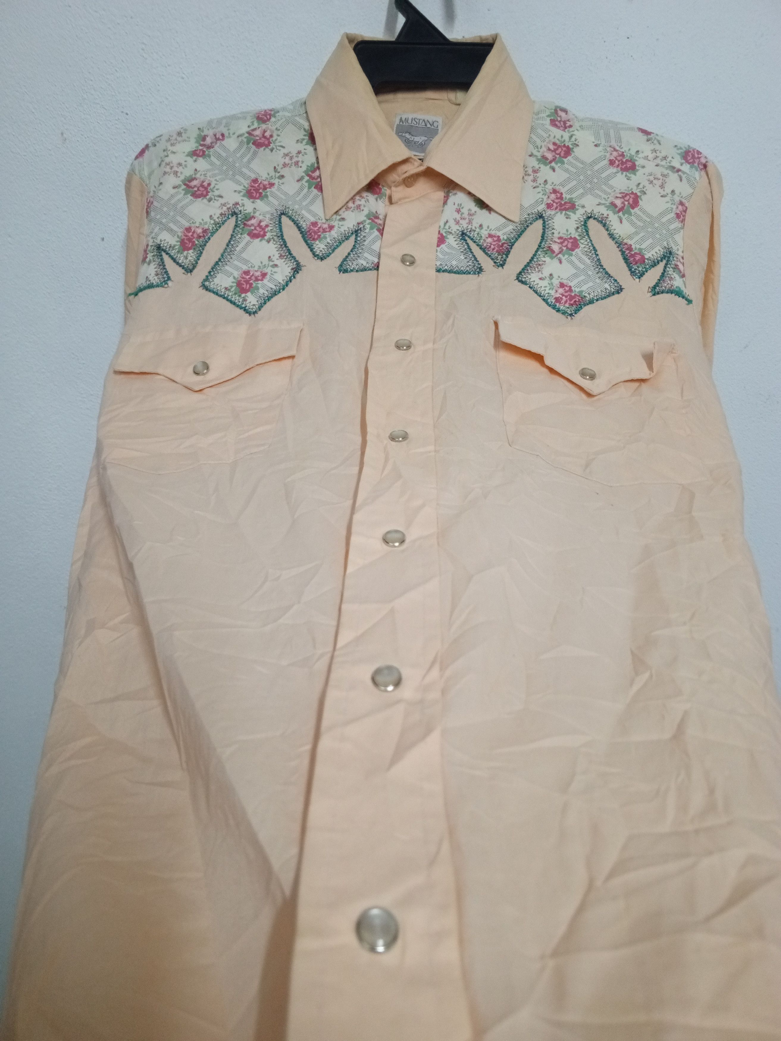 Mustang {💥rare 70s vintage mustang💥} snap button shirt rare Size US L / EU 52-54 / 3 - 7 Thumbnail