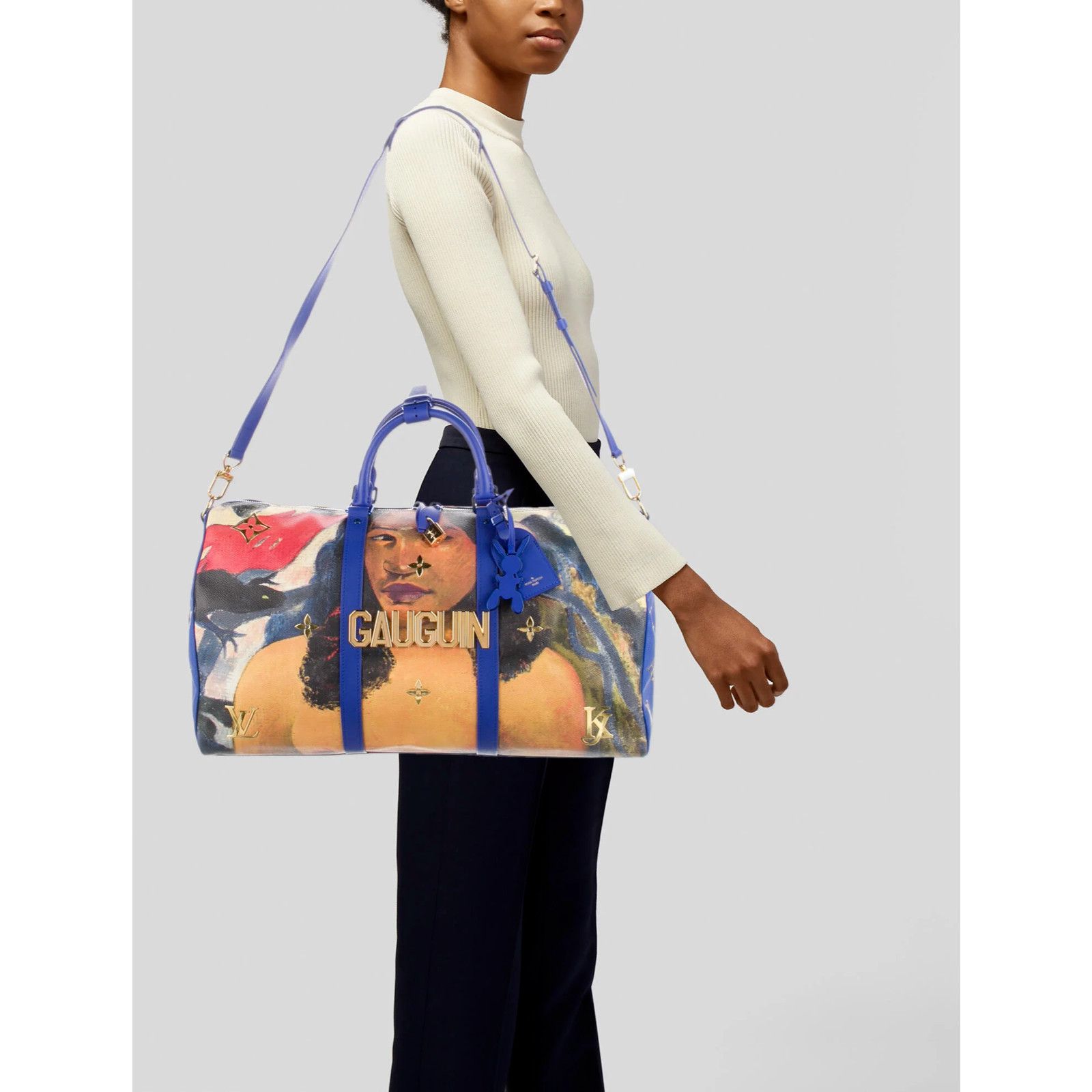 Louis Vuitton Louis Vuitton Keepall Bandouliere Gauguin Blue Travel Bag Size ONE SIZE - 3 Thumbnail