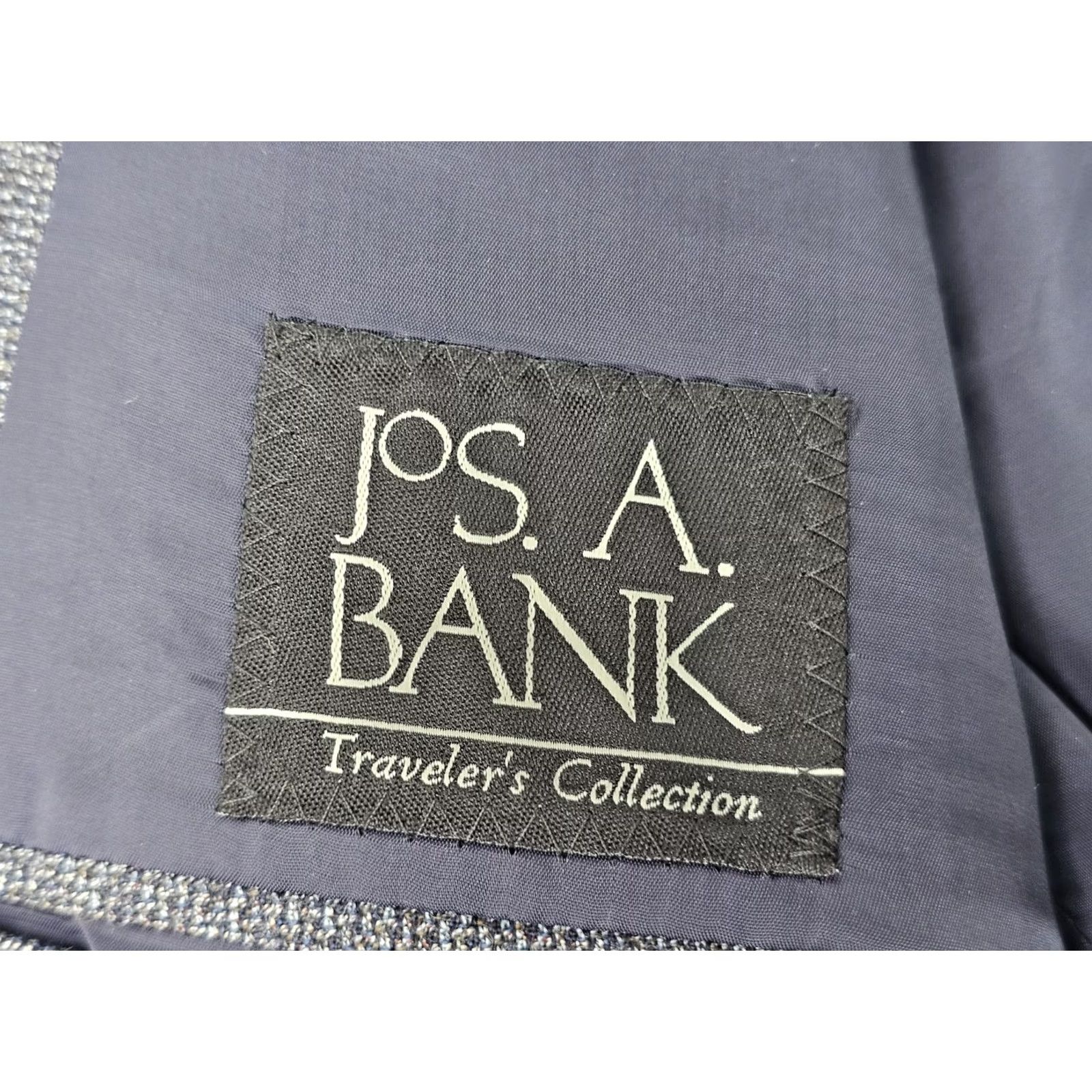 Jos. A. Bank Jos A. Bank Sport Coat Men 42R Blue Gray Micro Birdseye Heather Wool Blend Single-Breasted 2-Button Notch Flat Front Regular Jacket Size US XS / EU 42 / 0 - 5 Thumbnail