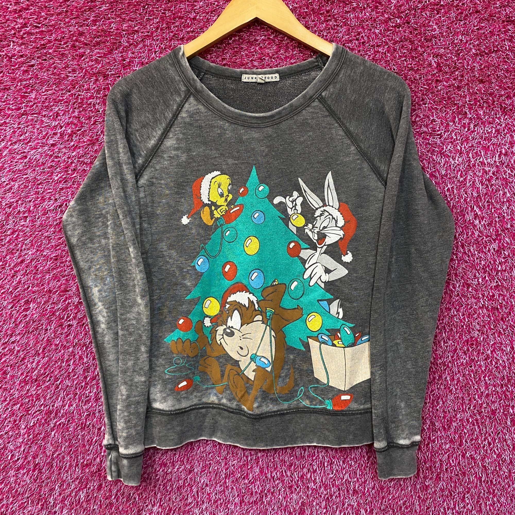 Junk Food Looney Tunes Cartoon Christmas Sweatshirt Extra Small Size US XS / EU 42 / 0 - 1 Thumbnail