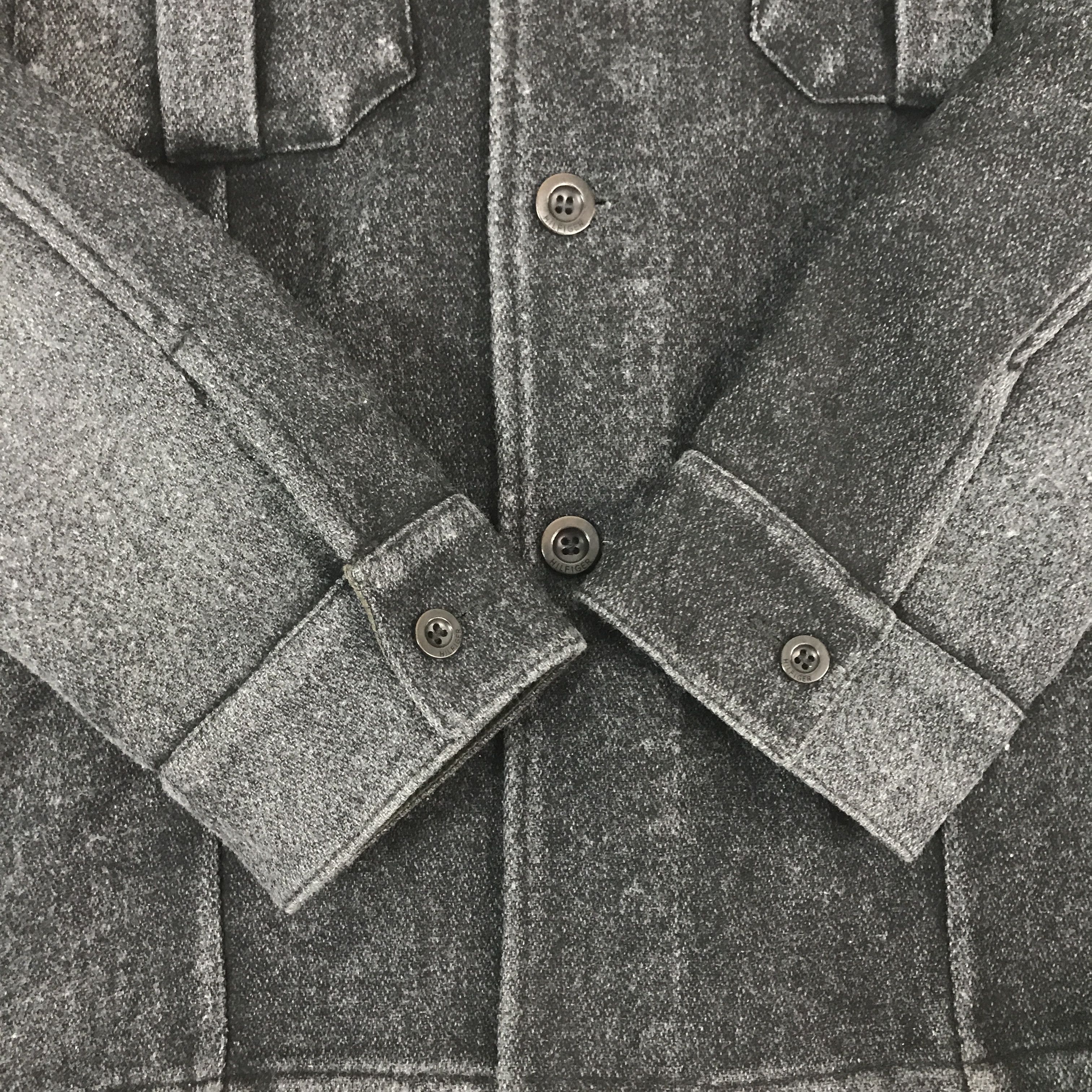 Tommy Hilfiger Vintage Hilfiger Wool Workers black button Jacket Size US M / EU 48-50 / 2 - 8 Thumbnail