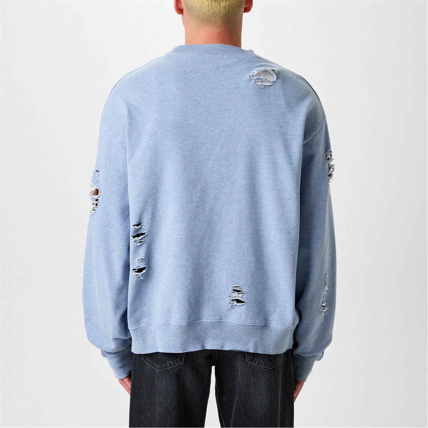 Acne Studios o1g2r1mq0825 Oversized Crewneck Jumper in Blue Size US L / EU 52-54 / 3 - 4 Thumbnail