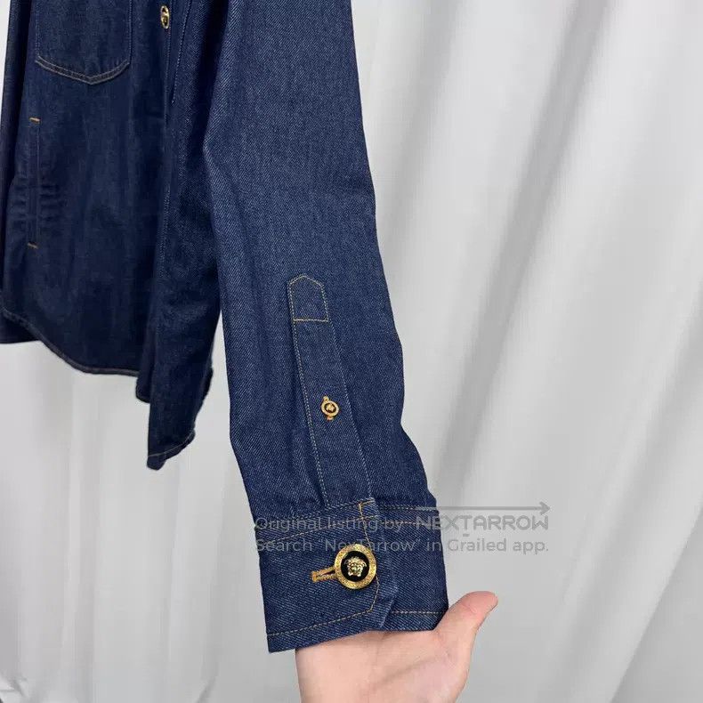 Versace Versace Medusa gold-buttoned denim shirt jacket Size US M / EU 48-50 / 2 - 4 Thumbnail