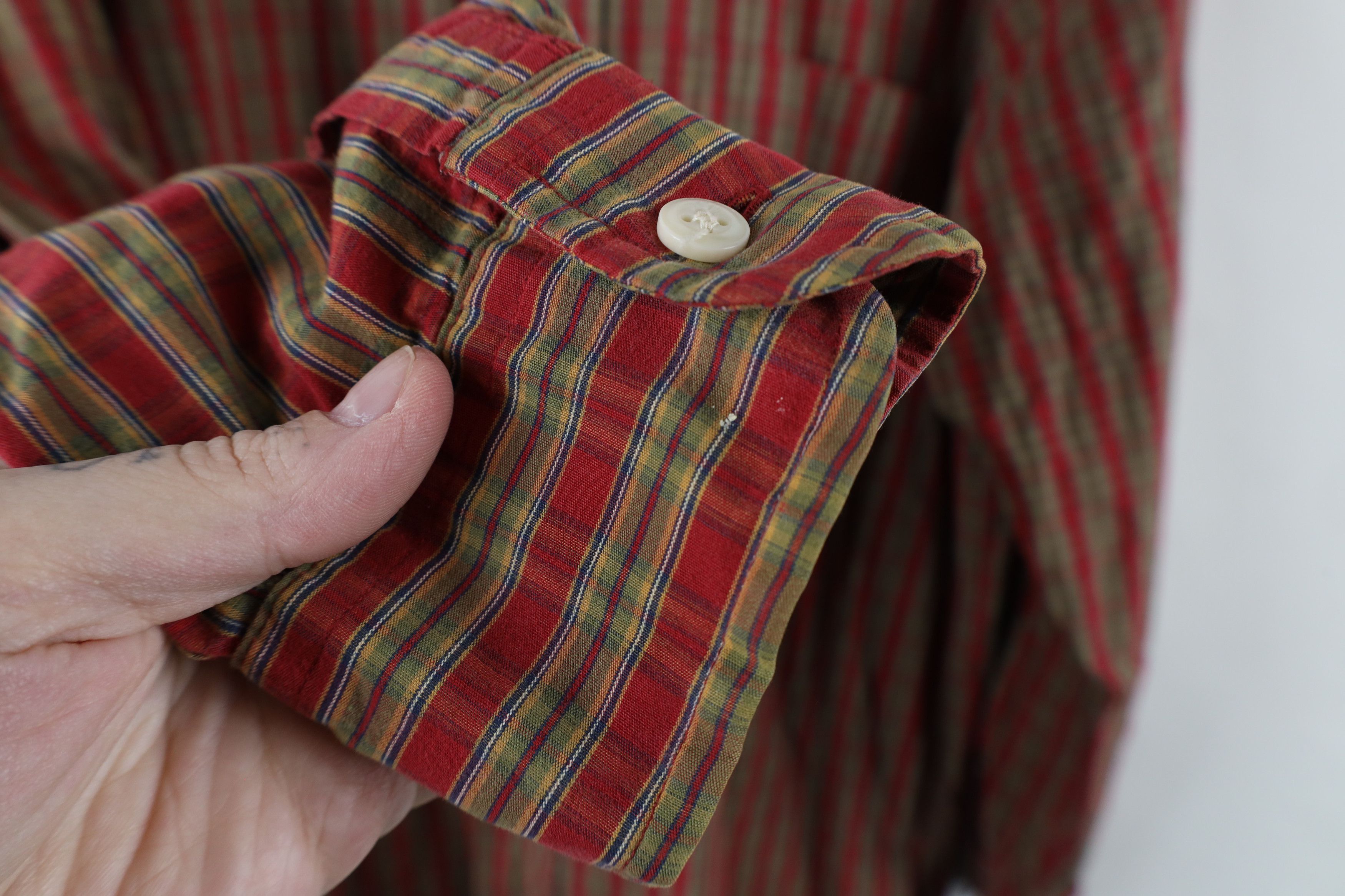 Nautica × Vintage Vintage 90s Nautica Collared Button Down Shirt Plaid Cotton Size US S / EU 44-46 / 1 - 8 Thumbnail