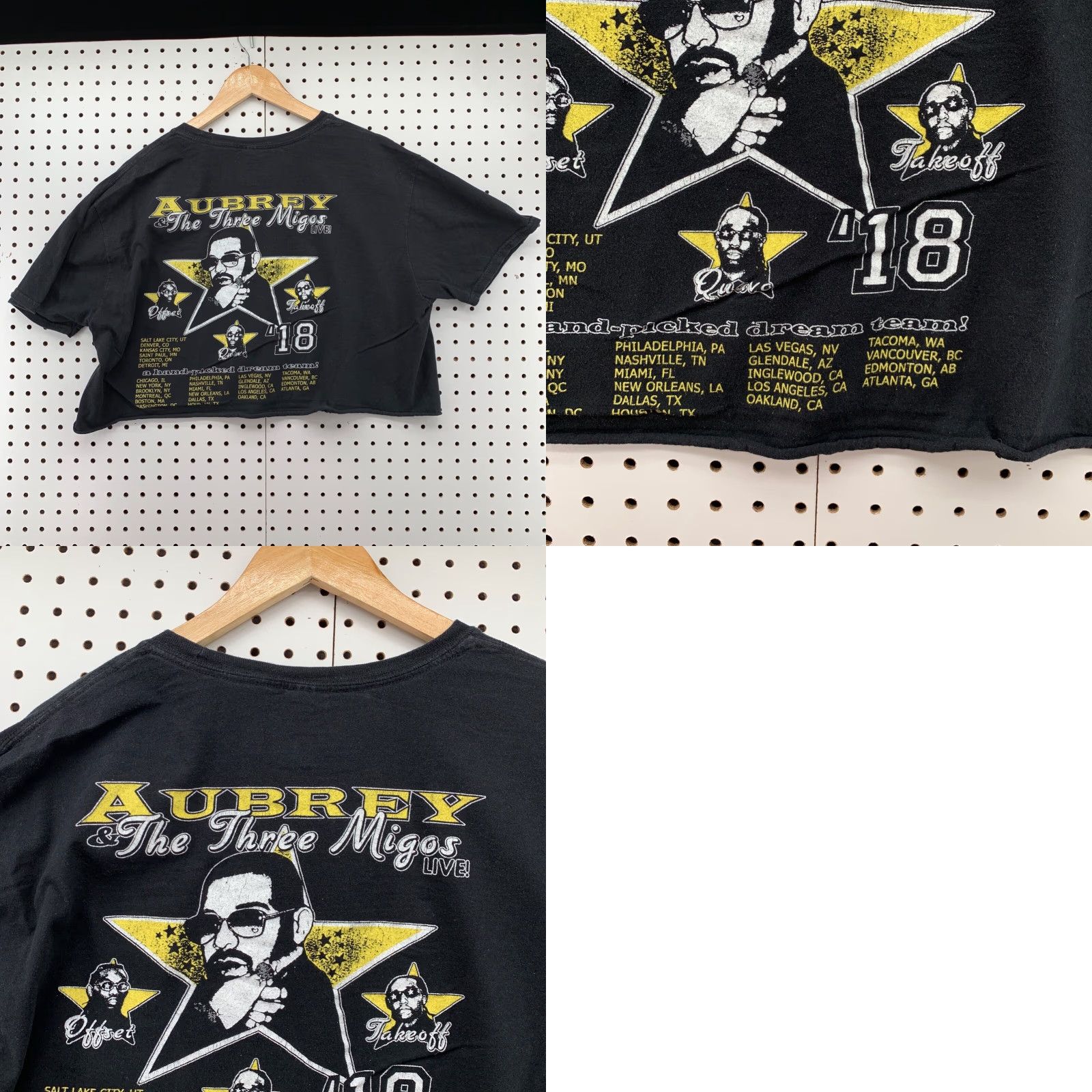 Gildan Drake MIGOS Shirt Womens XL Crop Top Hip Hop TEE 2018 Music Rap Black Cropped Shirt Womens XL Size XL / US 12-14 / IT 48-50 - 9 Thumbnail