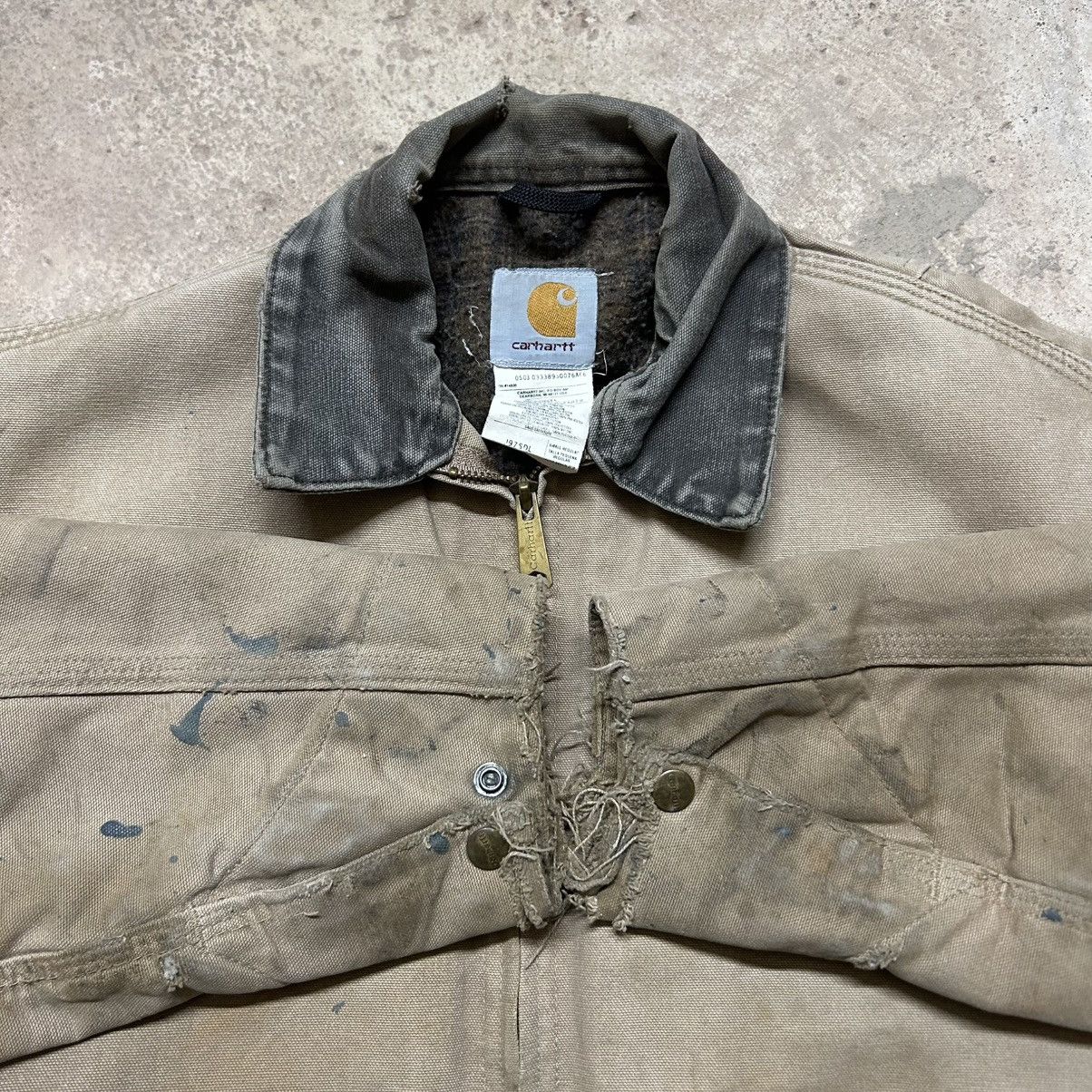 Carhartt × Vintage Faded Tan Vintage Carhartt Detroit Jacket J97 SDL Size US S / EU 44-46 / 1 - 4 Thumbnail