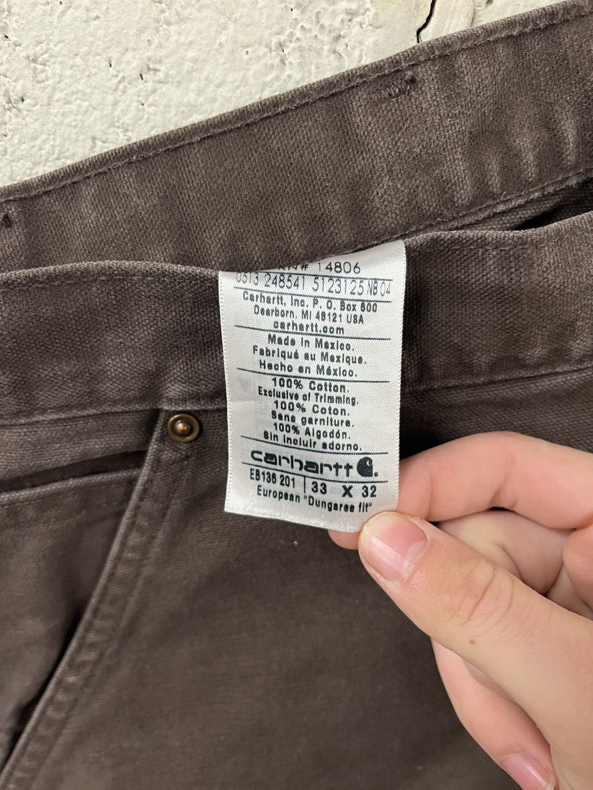 Carhartt Carhartt double knees vintage mocha brown rare baggy hype Size US 33 - 11 Thumbnail