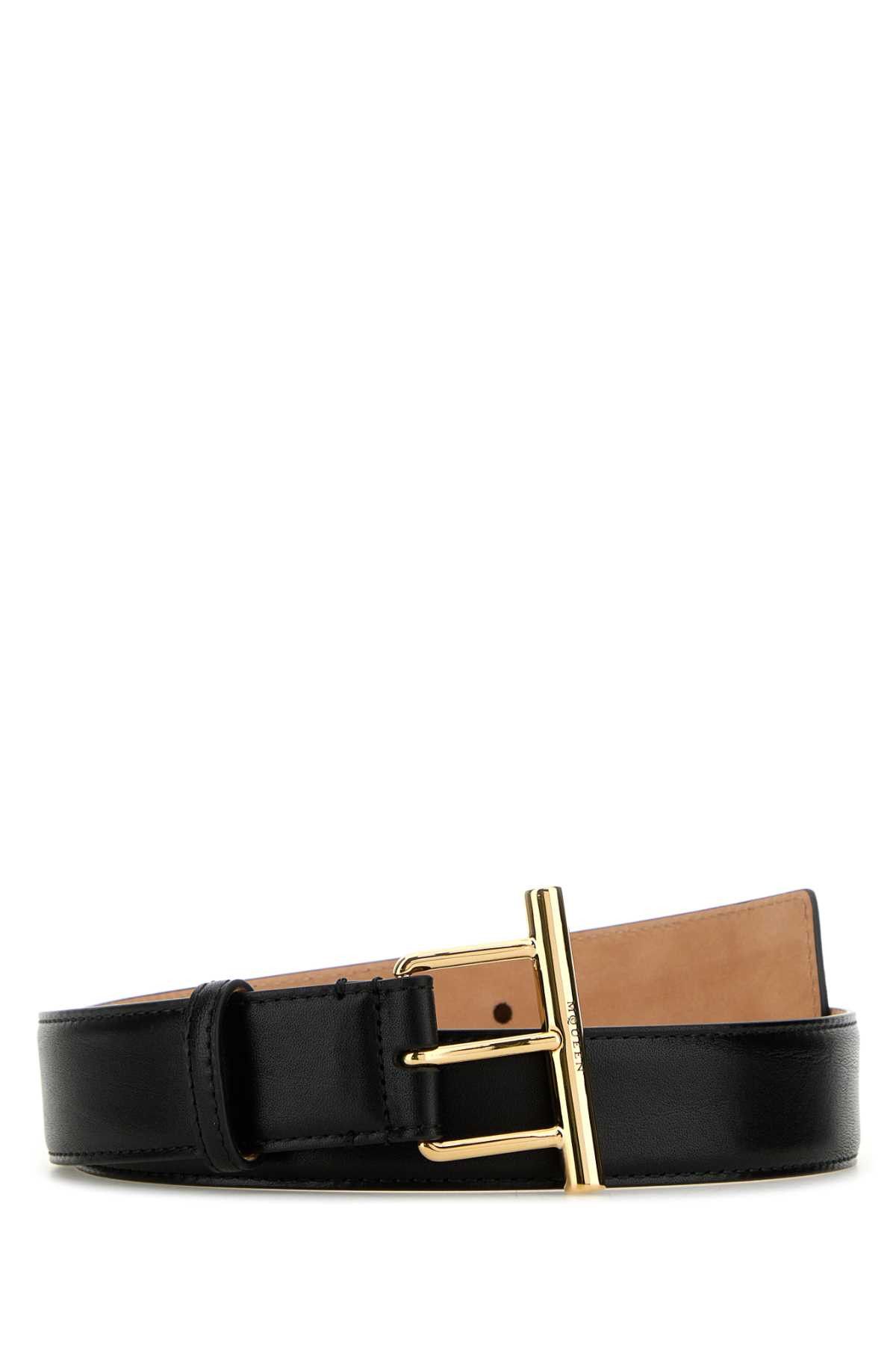 Alexander McQueen Black Leather Belt Size ONE SIZE - 1 Thumbnail