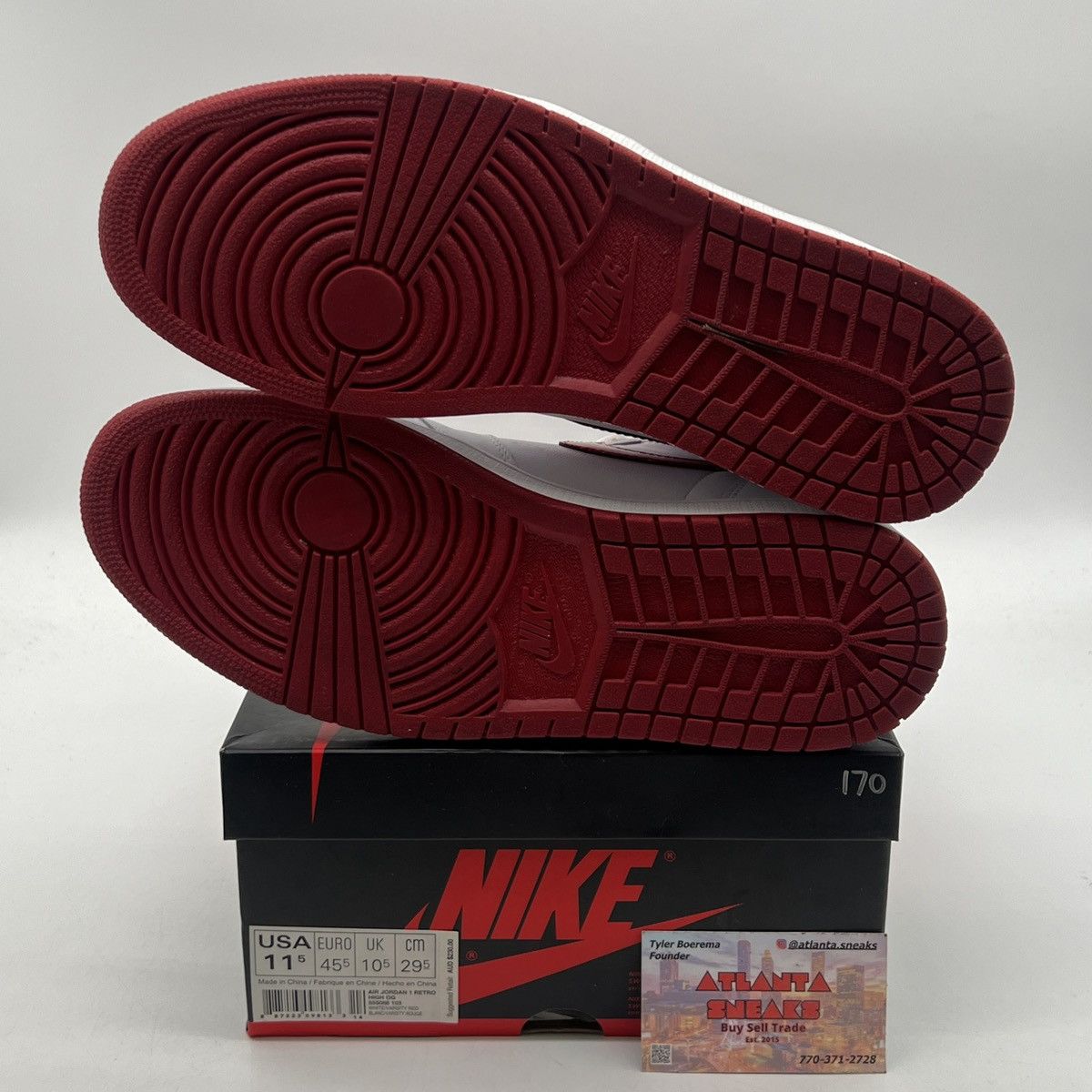 Nike Air Jordan 1 high metallic red Size US 11.5 / EU 44-45 - 8 Thumbnail