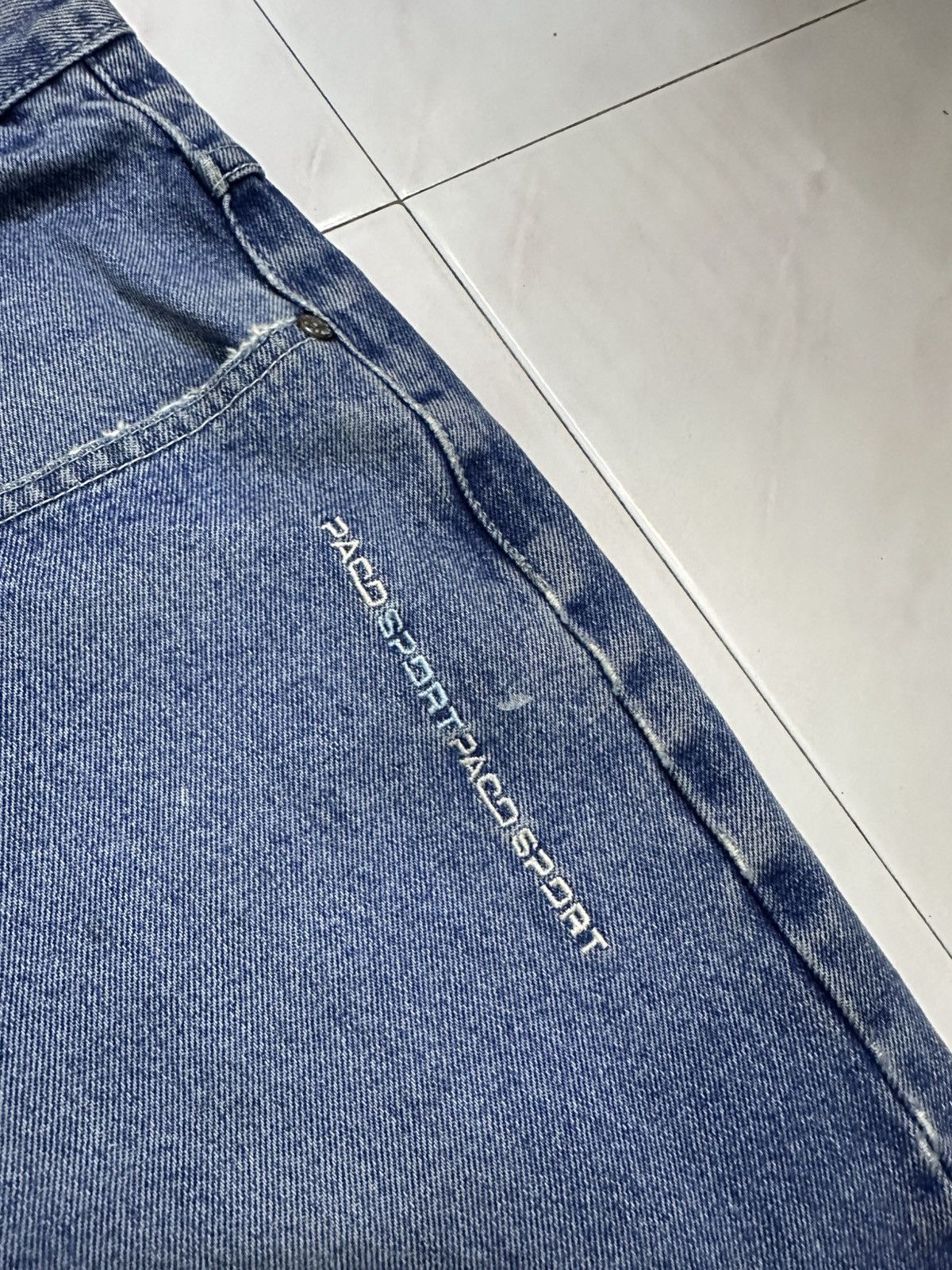 JNCO Distressed Paco Painted Embroidered Baggy Jeans Y2K Jnco Size US 36 / EU 52 - 7 Thumbnail