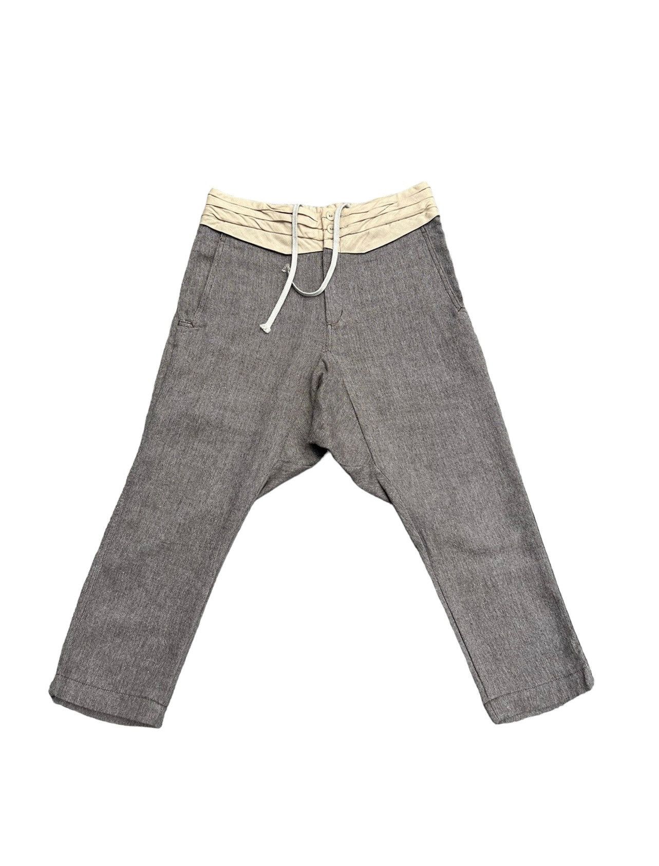 Sasquatchfabrix Sasquatchfabrix Japan Linen Blend Cropped Trouser Pant Size US 29 - 1 Thumbnail