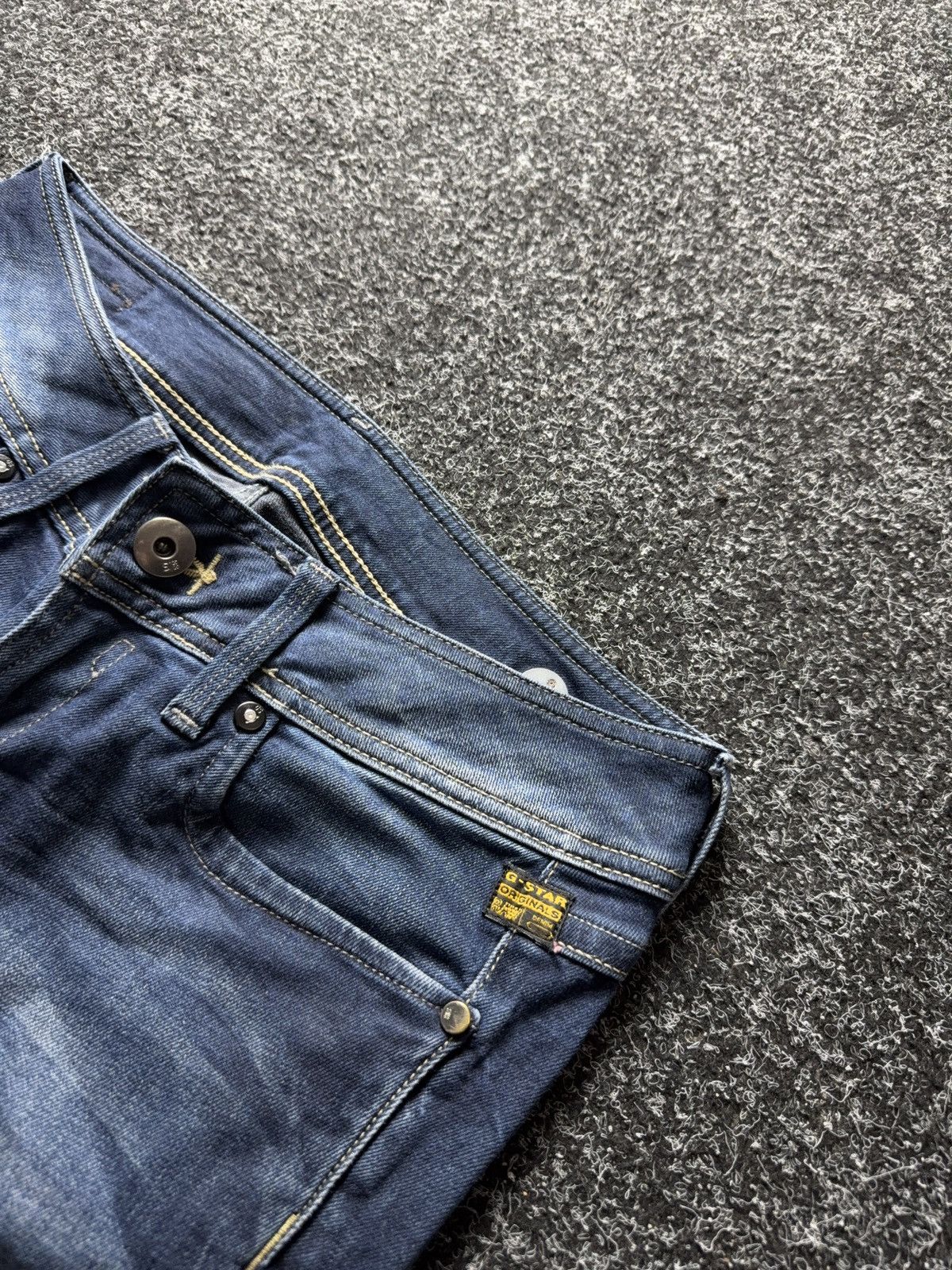 G-Star Vintage 00s Y2K G-Star RAW Straight Jeans Dark Wash Size 29" - 8 Thumbnail