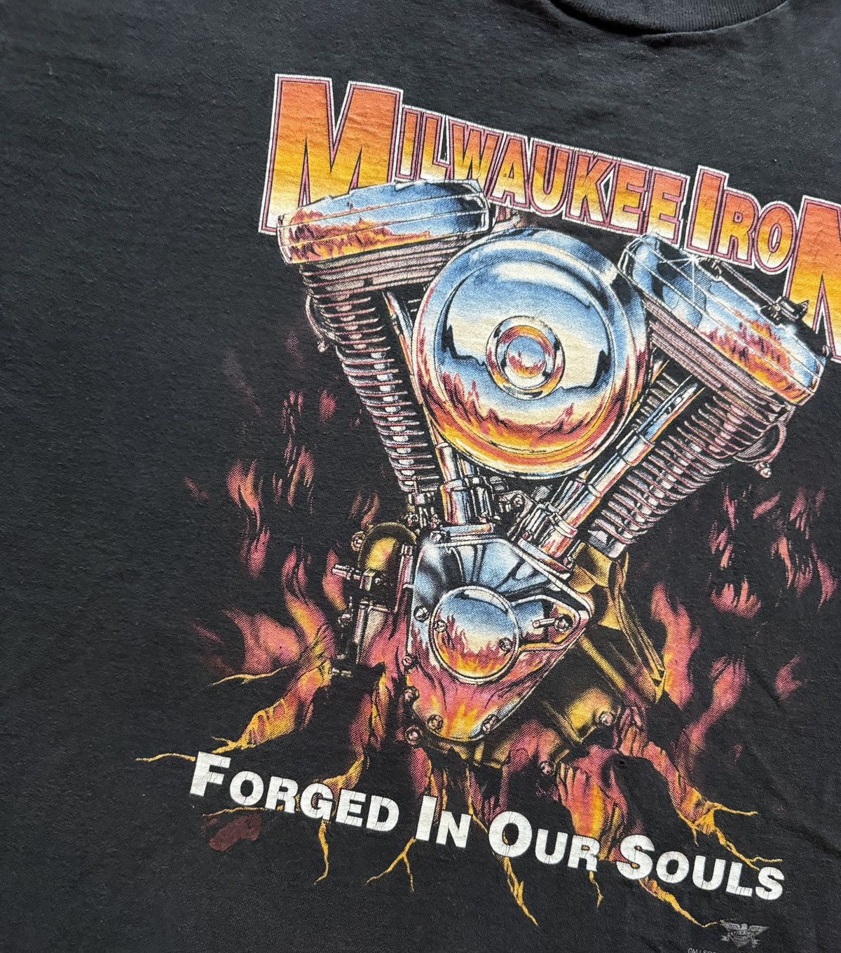 Harley Davidson Vintage 90s CMJ 3D Emblem Style Harley Davidson T-Shirt XL Size US XL / EU 56 / 4 - 4 Thumbnail