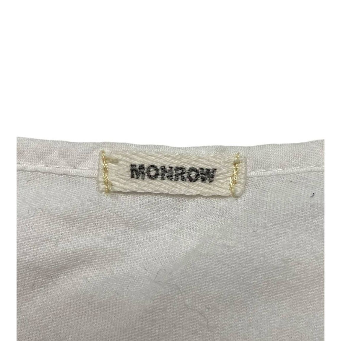 MONROW MONROW Blue White Woven One Size Top Blouse 100% Cotton Size ONE SIZE - 6 Thumbnail