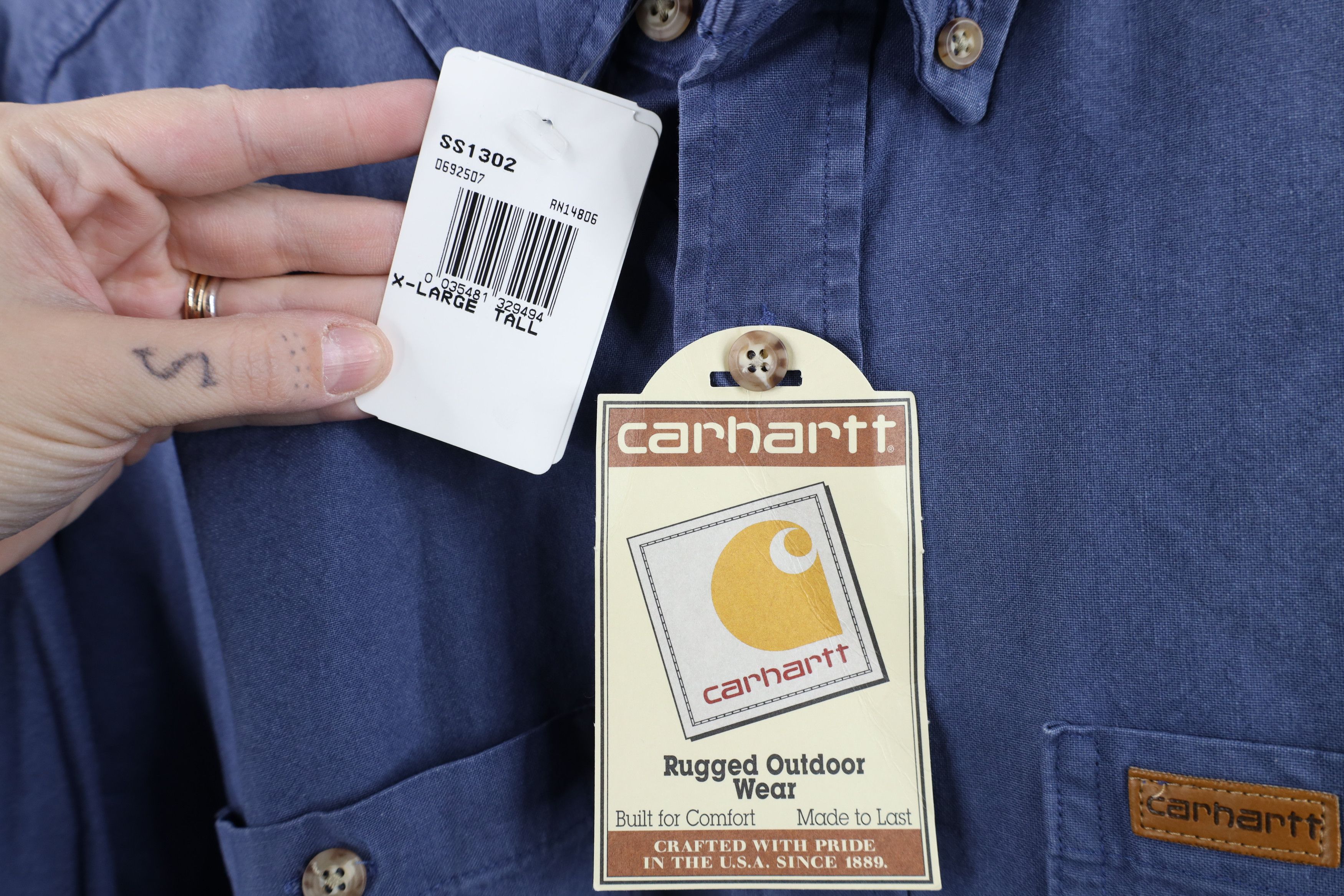 Carhartt NOS Vintage 90s Carhartt Collared Button Down Shirt USA Size US XL / EU 56 / 4 - 6 Thumbnail