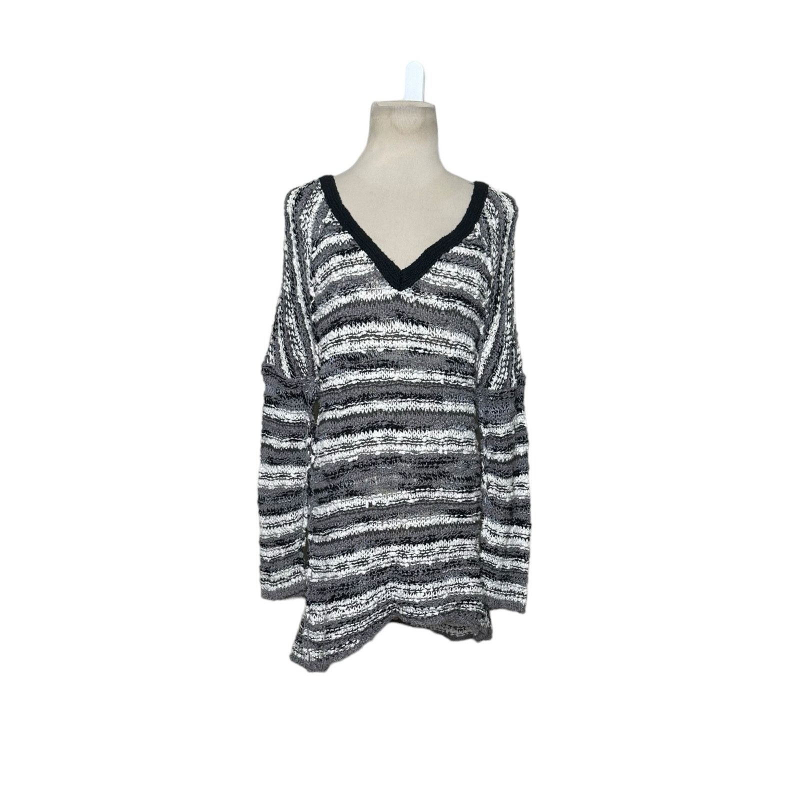 Free People Free People striped v neck oversize sweater size XS Size XS / US 0-2 / IT 36-38 - 10 Thumbnail