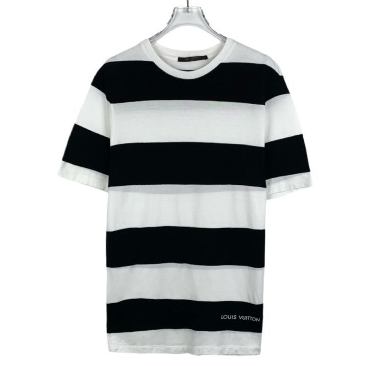 Louis Vuitton Louis Vuitton Logo-Printed Round-Neck Black and White Strip Size US S / EU 44-46 / 1 - 1 Thumbnail