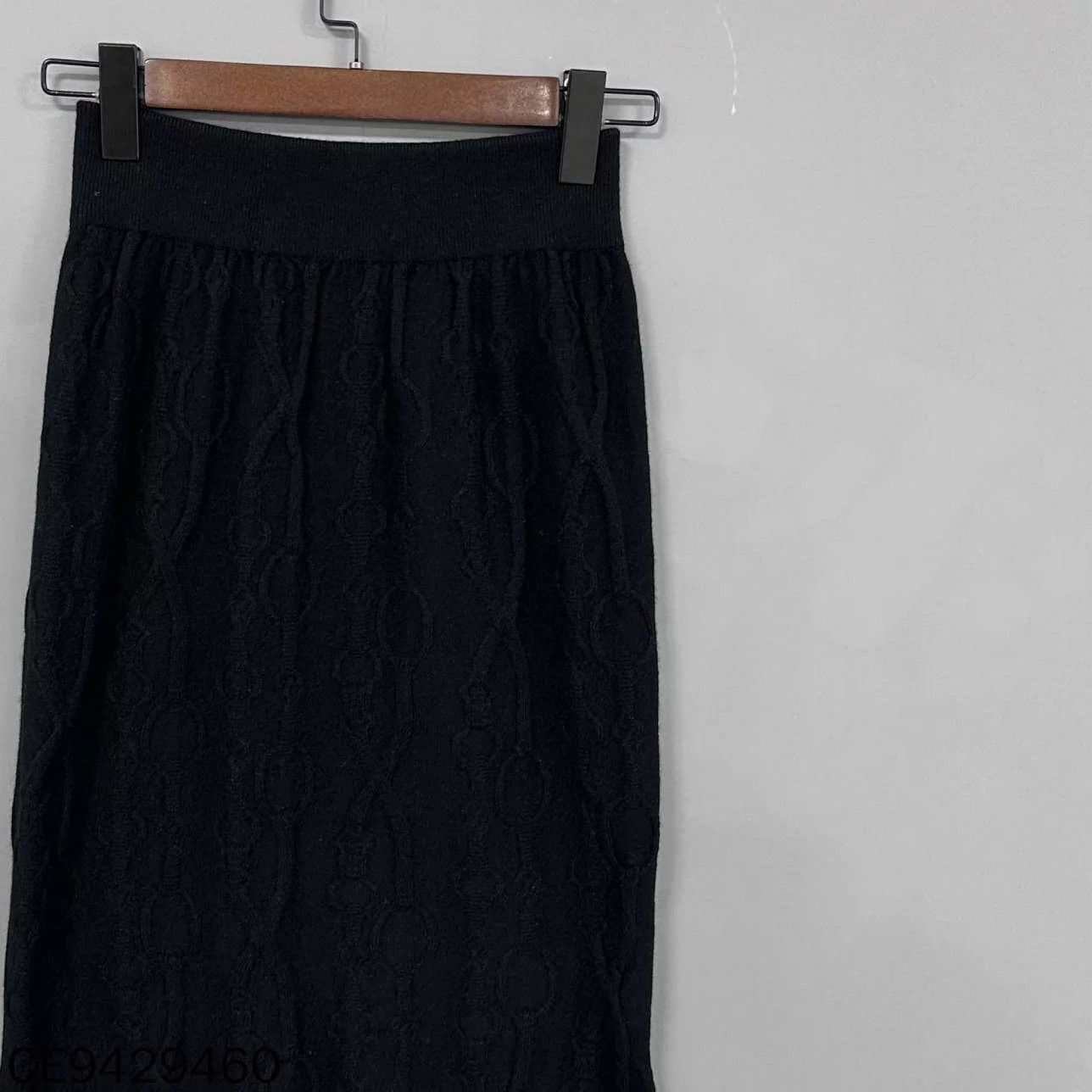 Hermes HERMES Black Pig Nose Cashmere Skirt 36 99 New Size 26" / US 2 / IT 38 - 3 Thumbnail