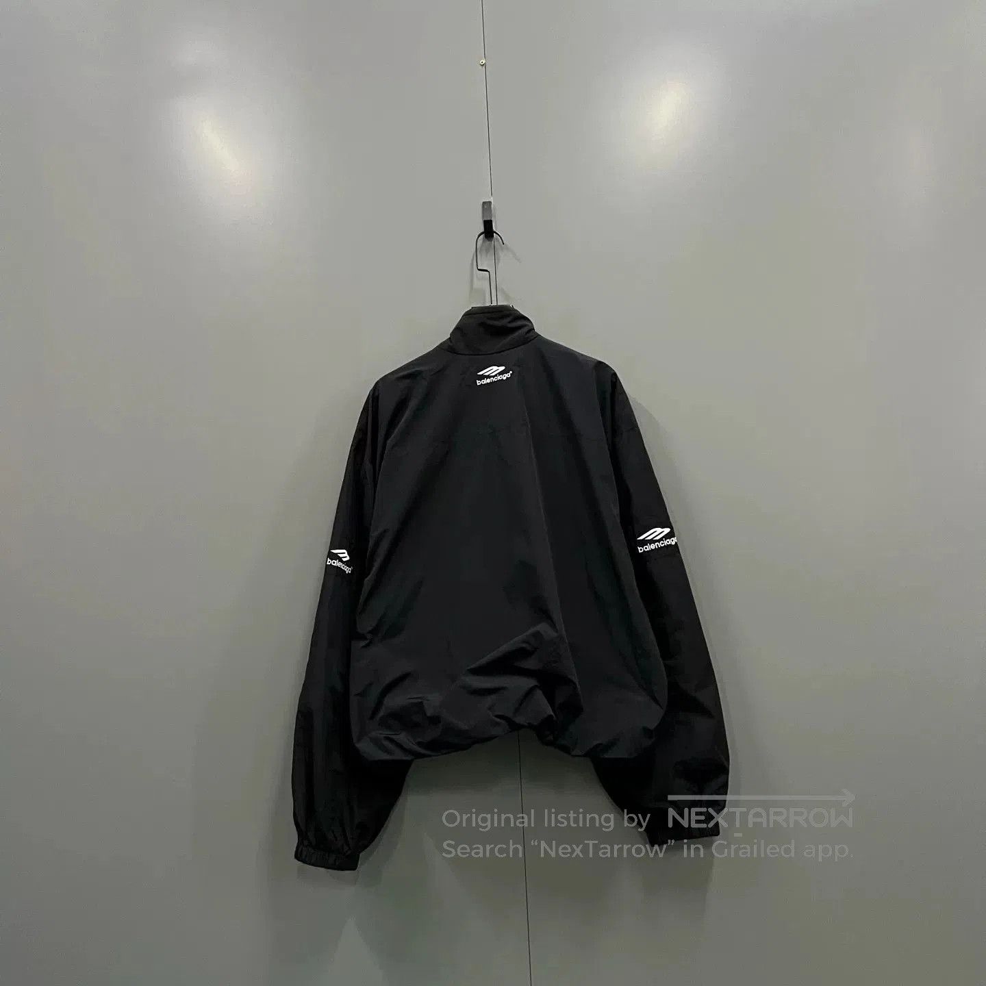 Balenciaga Balenciaga Black Embroidered Logo Jacket. Size US XS / EU 42 / 0 - 2 Thumbnail