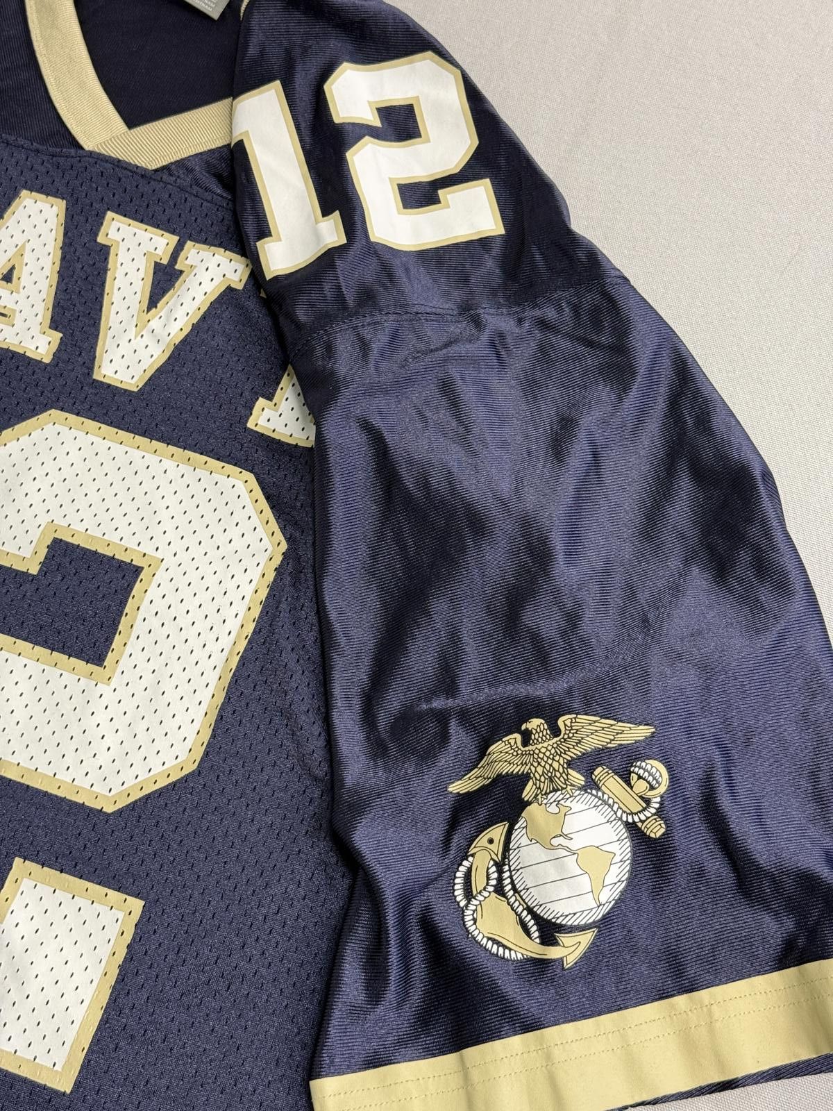 Nike Y2K Navy Midshipmen Football #12 Jersey Nike Naval Academy Size US XXL / EU 58 / 5 - 7 Thumbnail