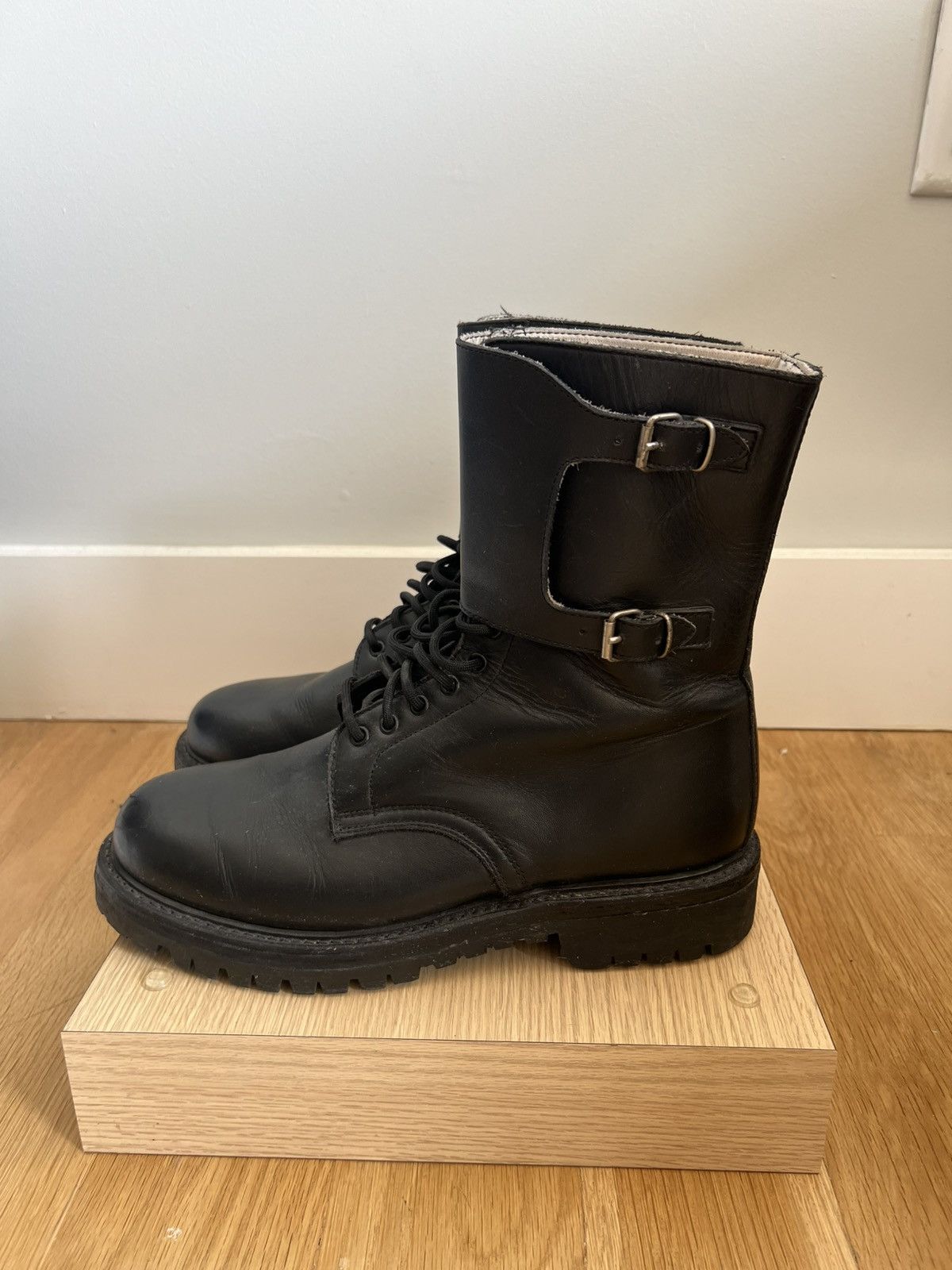 Other Black leather combat high top boots Size US 10 / EU 43 - 4 Thumbnail
