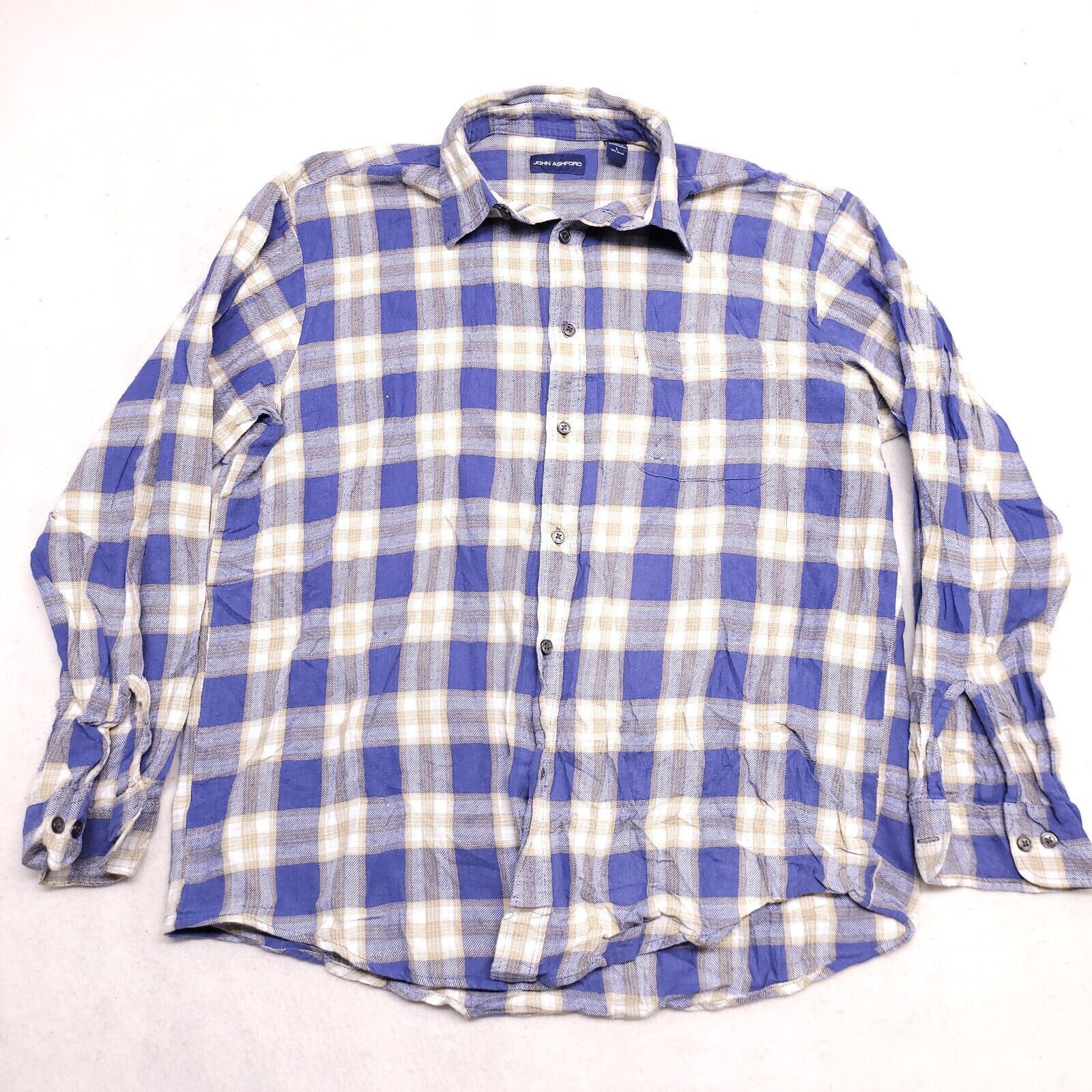 John Ashford John Ashford Tartan Flannel Shirt Mens Size Large Blue Green Size US L / EU 52-54 / 3 - 2 Thumbnail