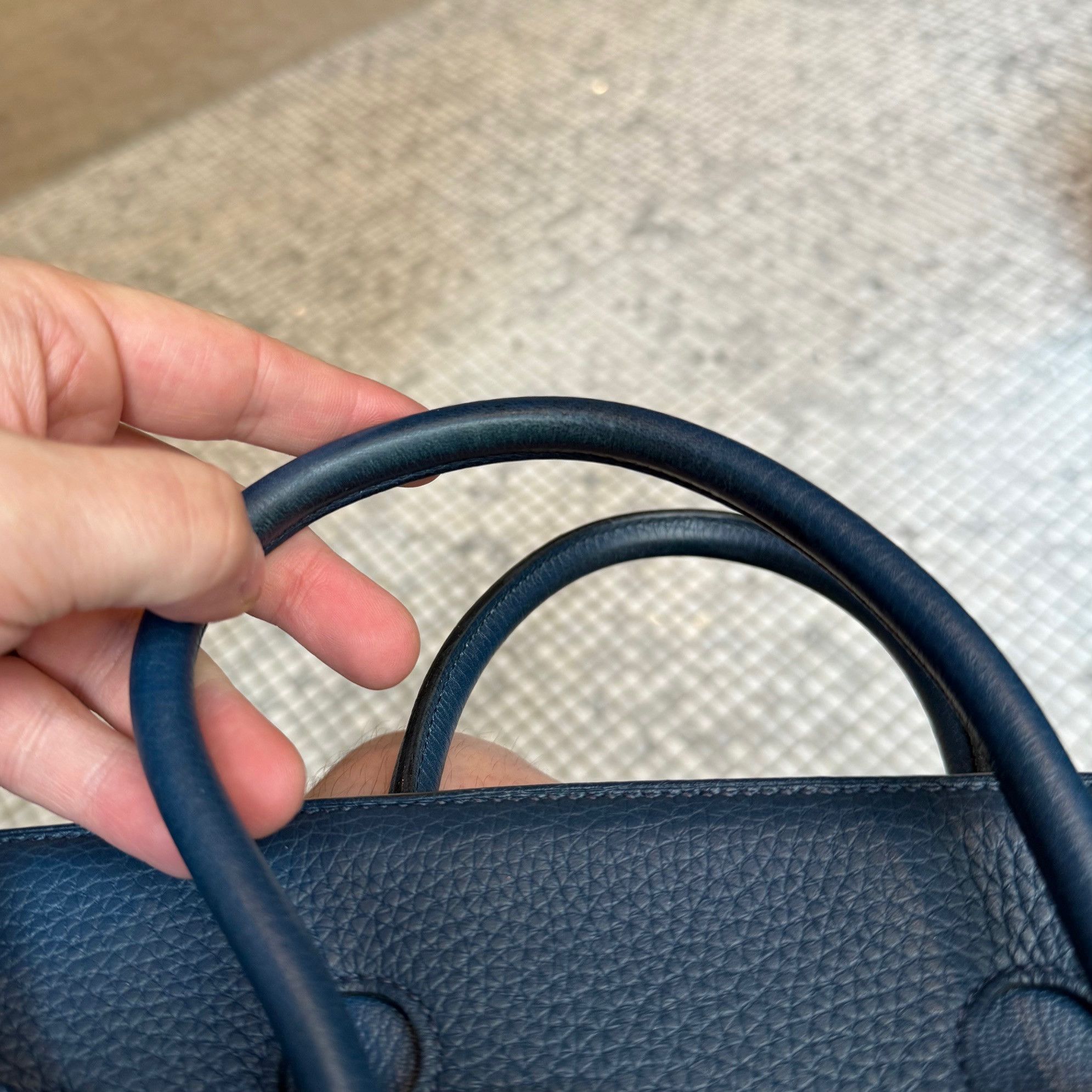 Hermes Hermès 2010 Bleu De Malte Clemence Leather Birkin 35 Bag Size ONE SIZE - 20 Thumbnail