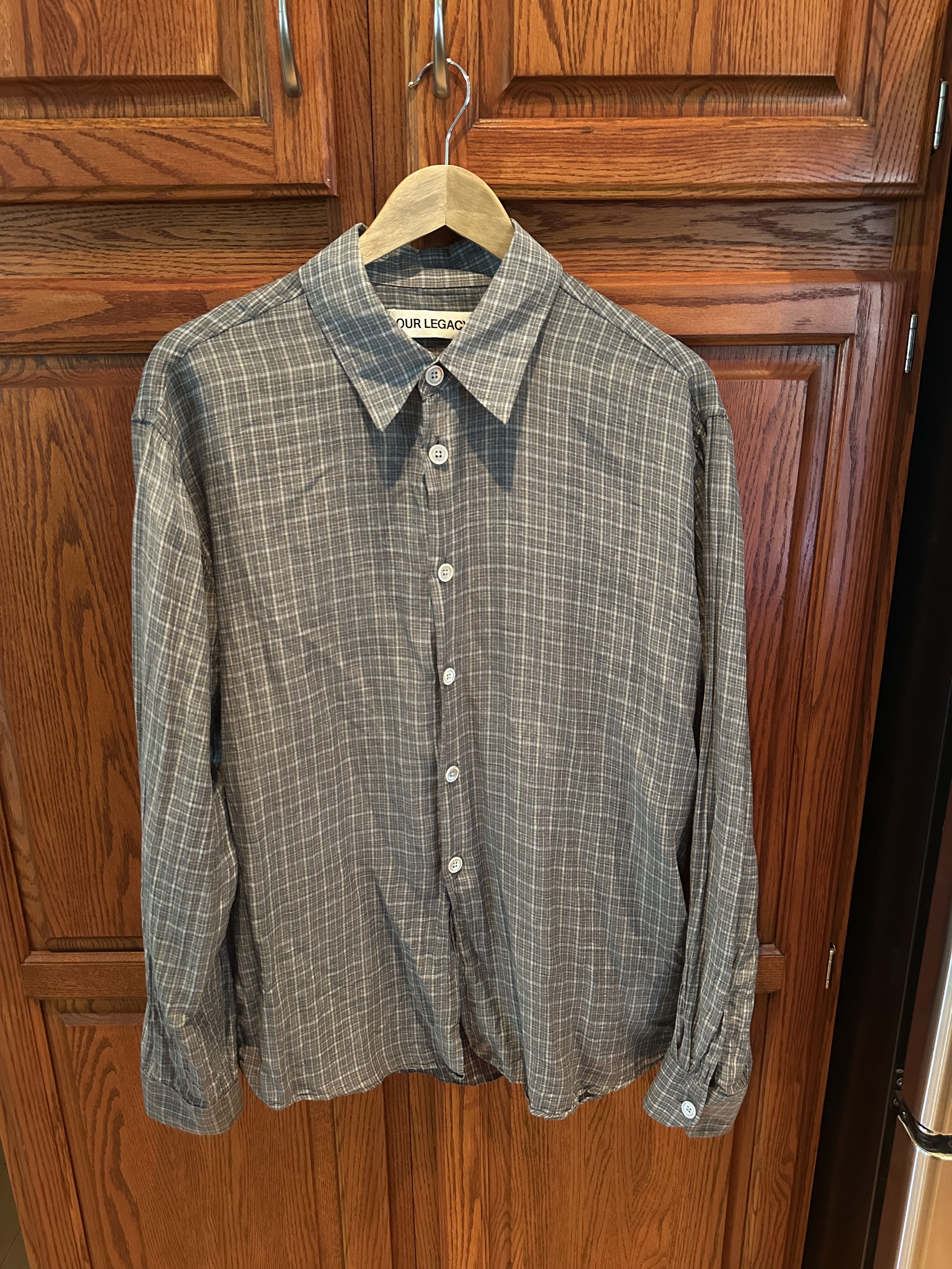 Our Legacy Beyond Shirt Picnic Check Cotton Silk