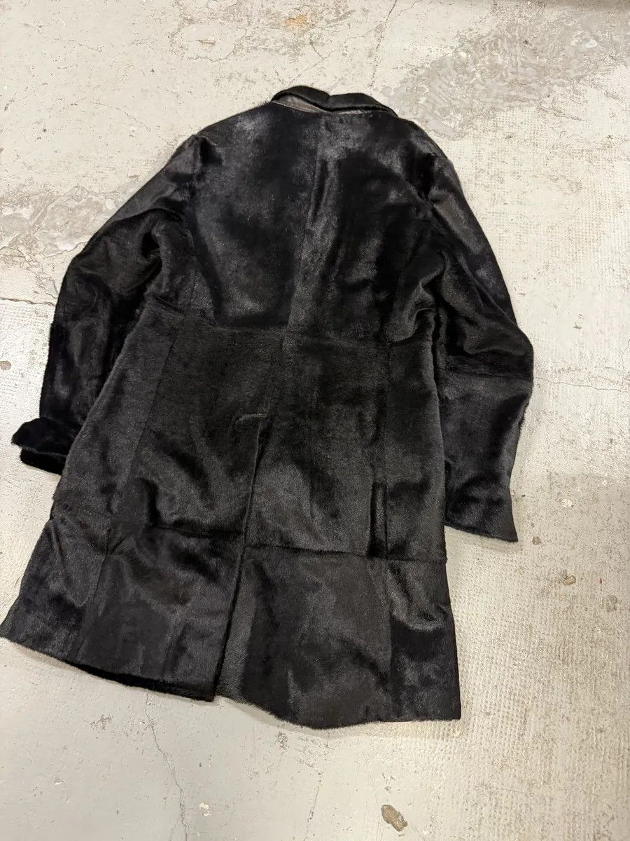 John Richmond AW2002 John Richmond Black Pony Hair Leather Long Jacket Size US M / EU 48-50 / 2 - 6 Thumbnail