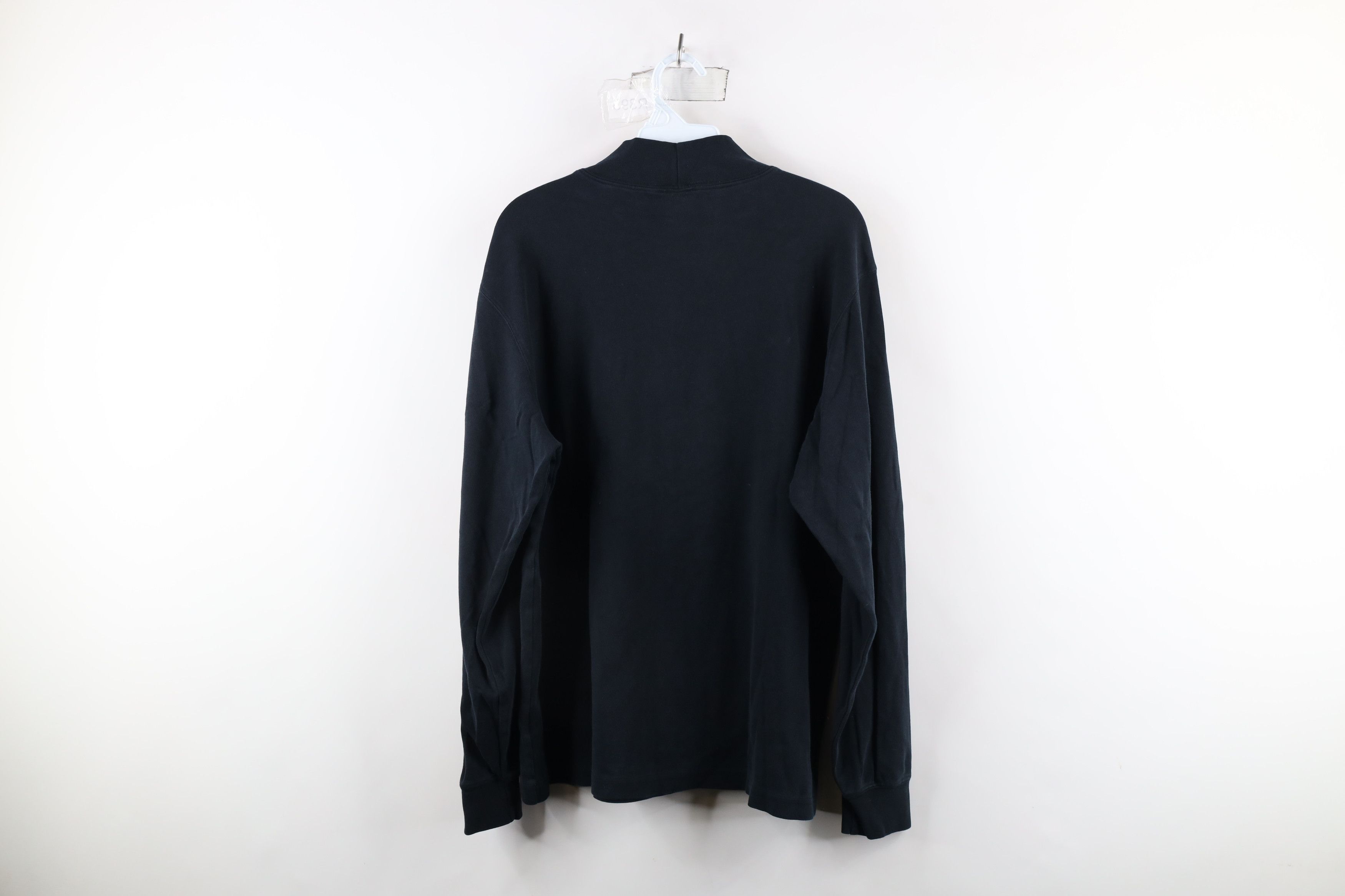 Lands' End × Vintage Vintage 90s Lands Mock Neck Long Sleeve T-Shirt Black Cotton Size US L / EU 52-54 / 3 - 8 Thumbnail