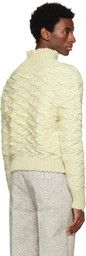 Jil Sander o1y1124 Viscose Turtleneck Sweater in Off-White Size US XS / EU 42 / 0 - 3 Thumbnail
