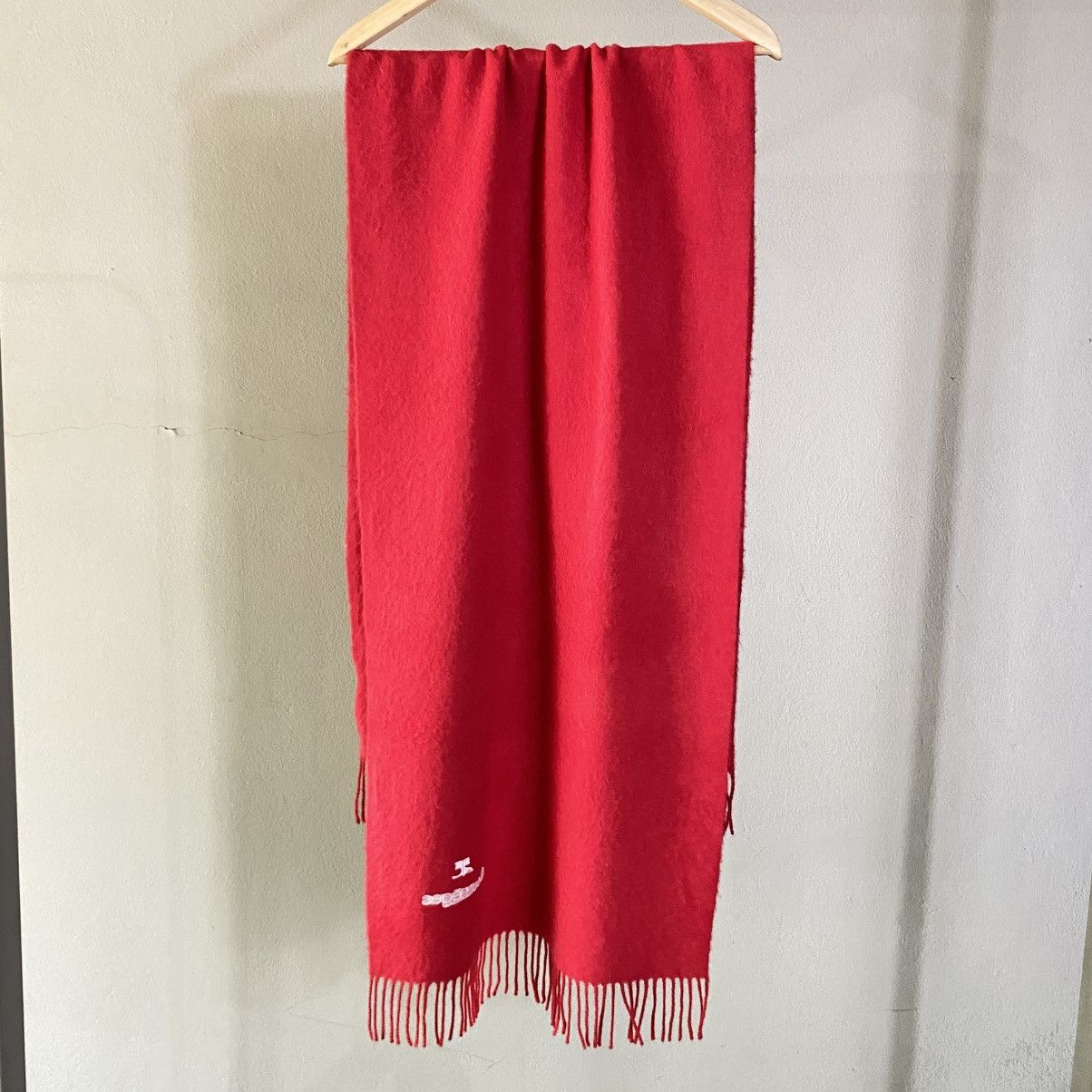Courreges Courreges 100% Red Wool Scarf – Soft & Cozy Size ONE SIZE - 5 Thumbnail