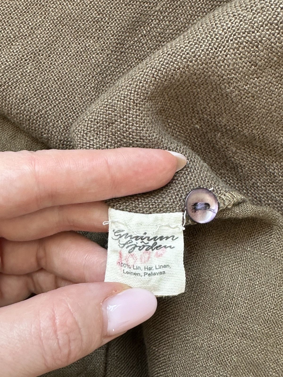 Gudrun Sjoden GUDRUN SJODEN Oversized Dress Shirt Linen Designer Size L / US 10 / IT 46 - 10 Thumbnail