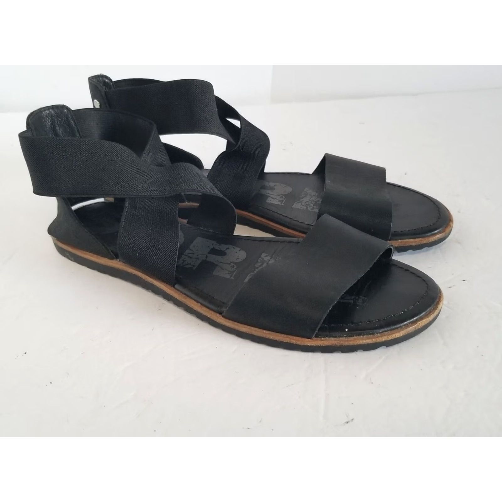 SOREL SOREL Ella II Sandal Women Size 8.5 Black Leather Strappy Slip On Casual Bohemian Size US 7 / IT 37 - 2 Thumbnail