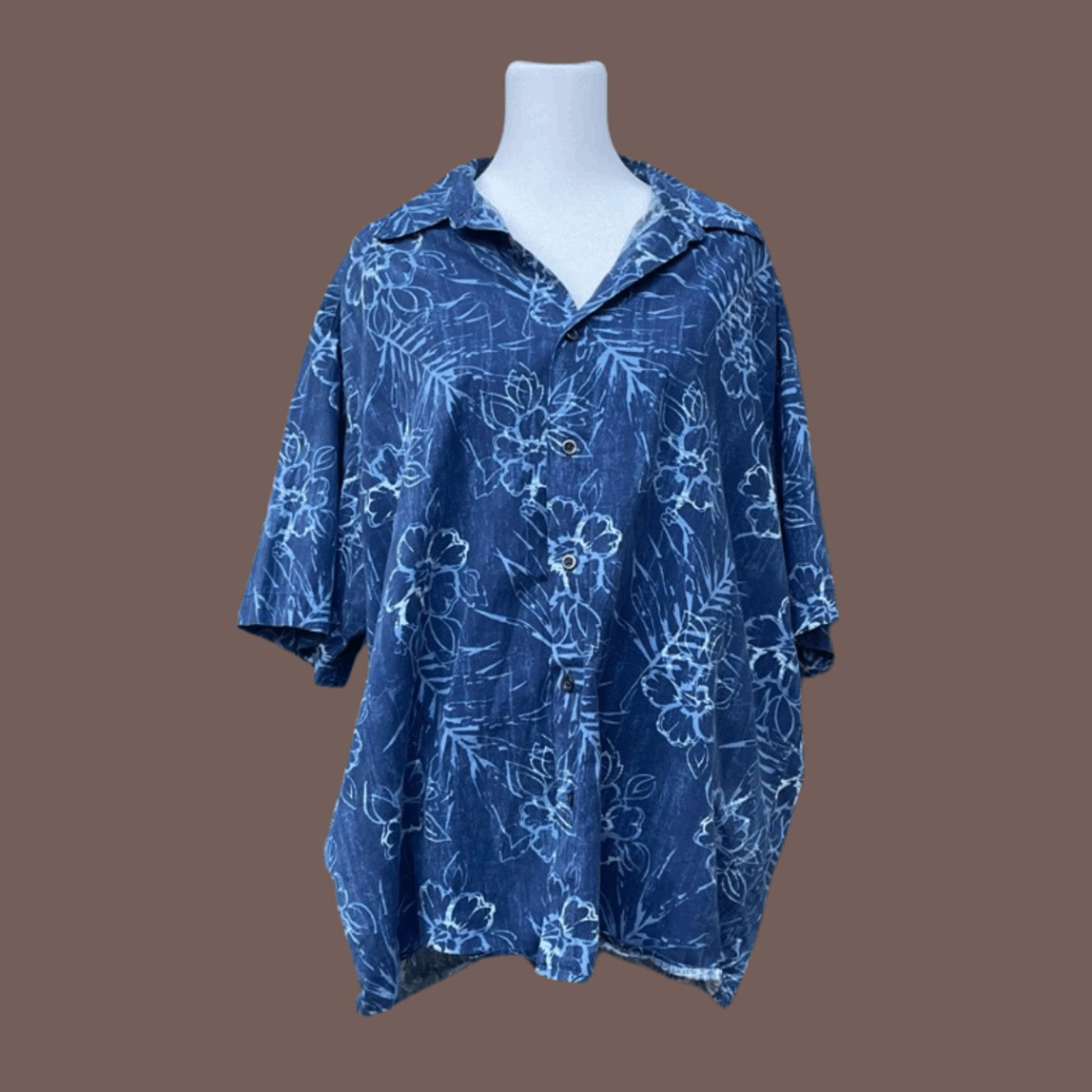 Natural Issue VTG Button Down | Natural Issue Floral Blue | 90s Dadcore Size US L / EU 52-54 / 3 - 1 Thumbnail